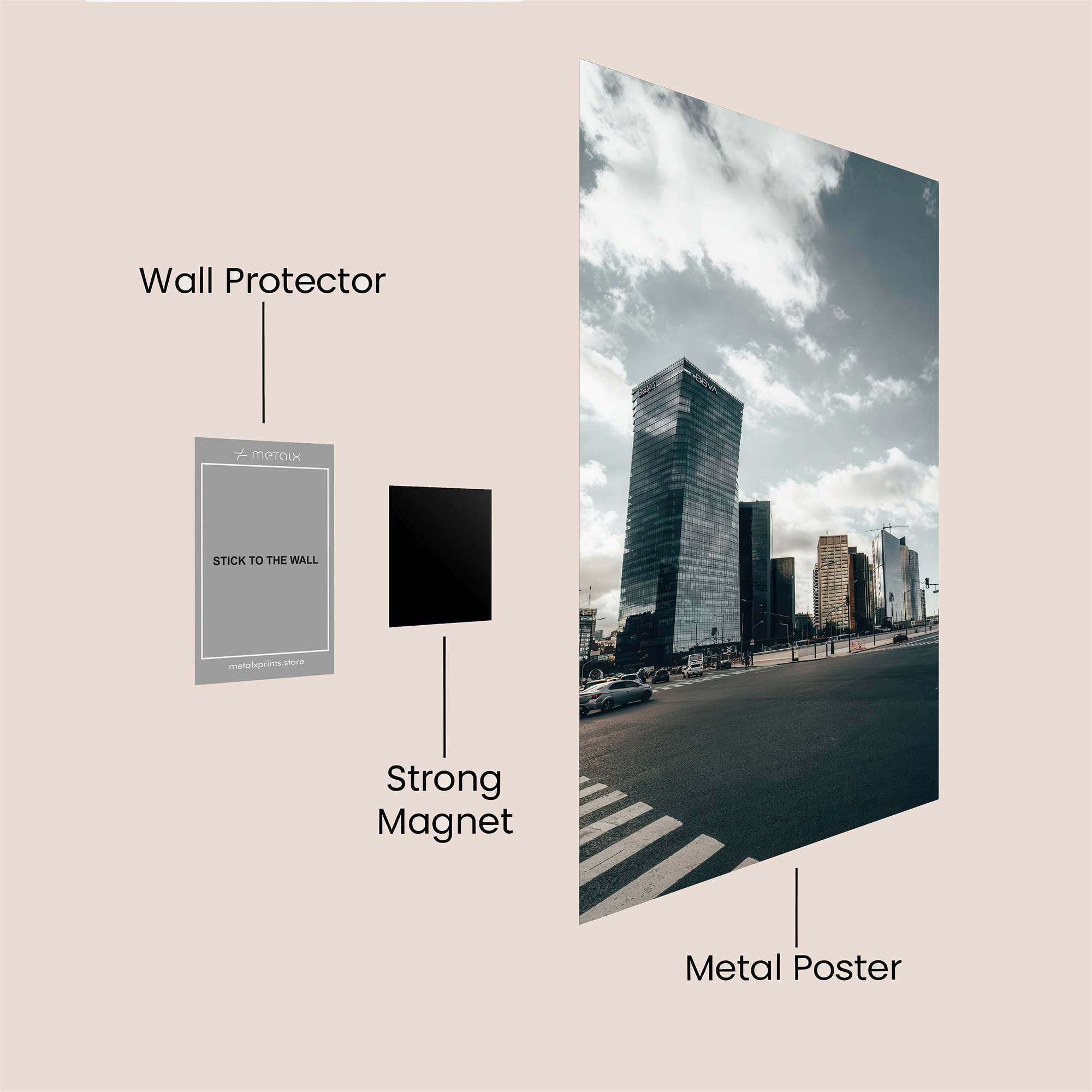 Skyscraper Serenity Safe Wall Magnetic / M