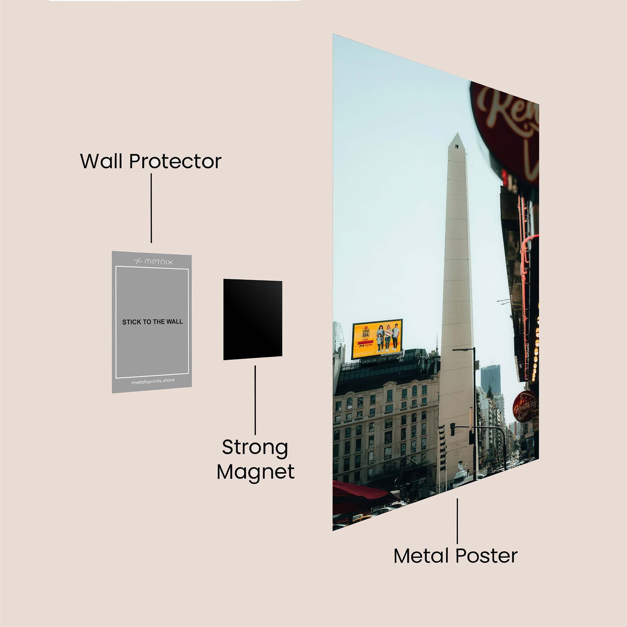 Obelisk Glow Safe Wall Magnetic / M