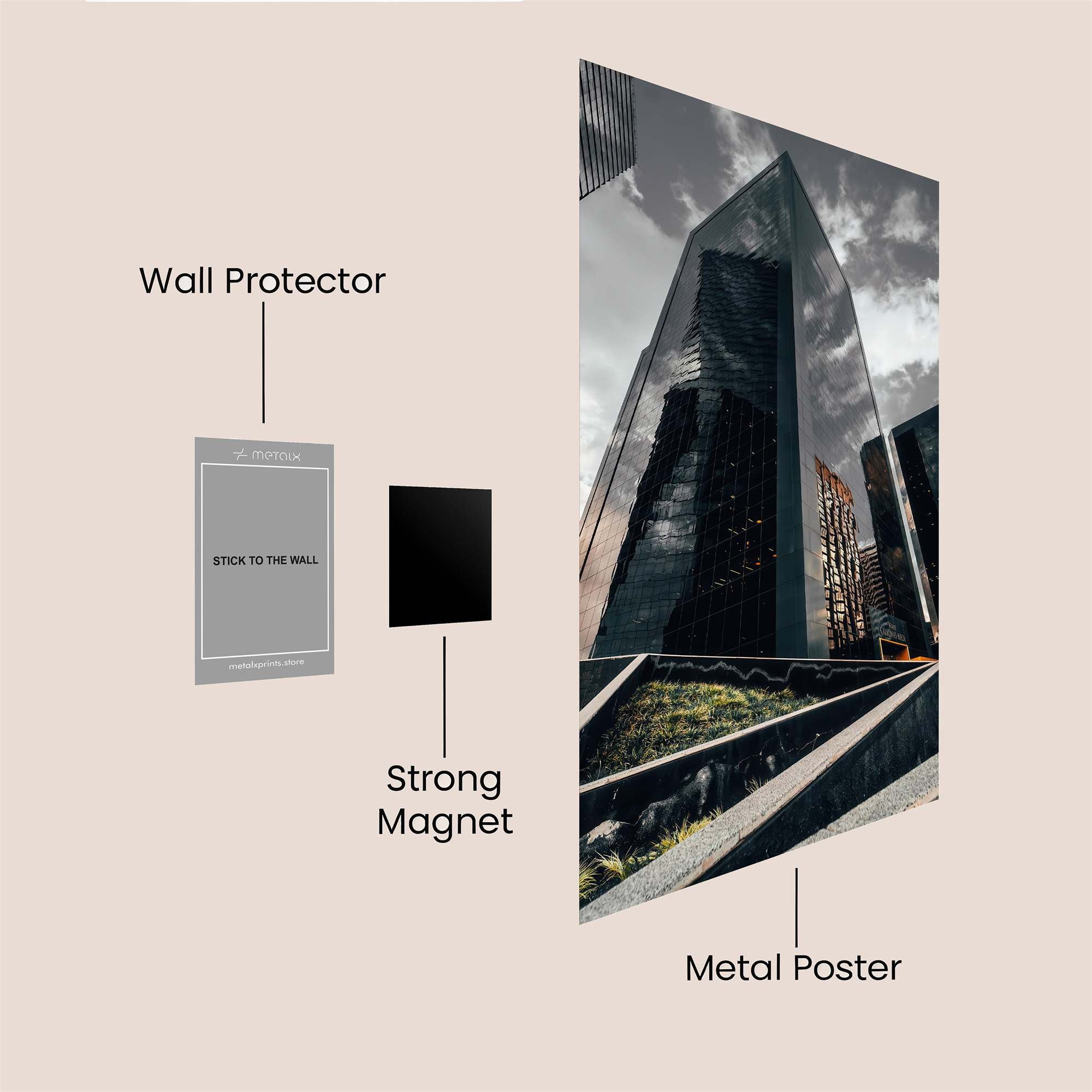 Skyscraper Serenity Safe Wall Magnetic / M