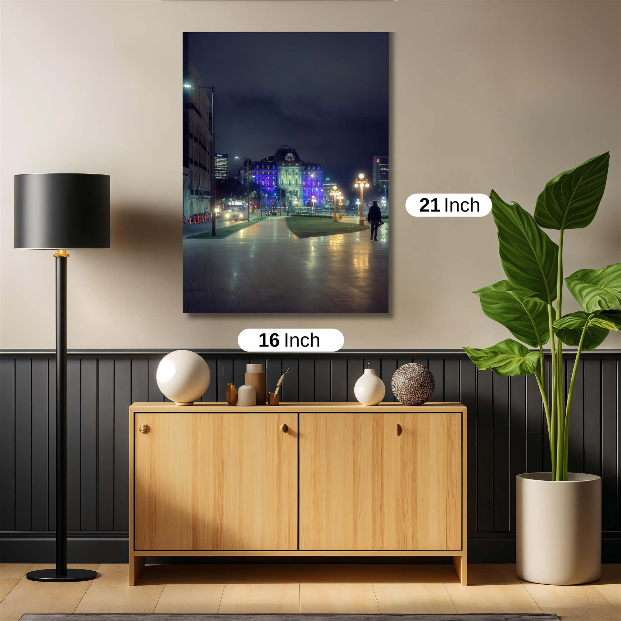 Cityscape Twilight Safe Wall Magnetic / M