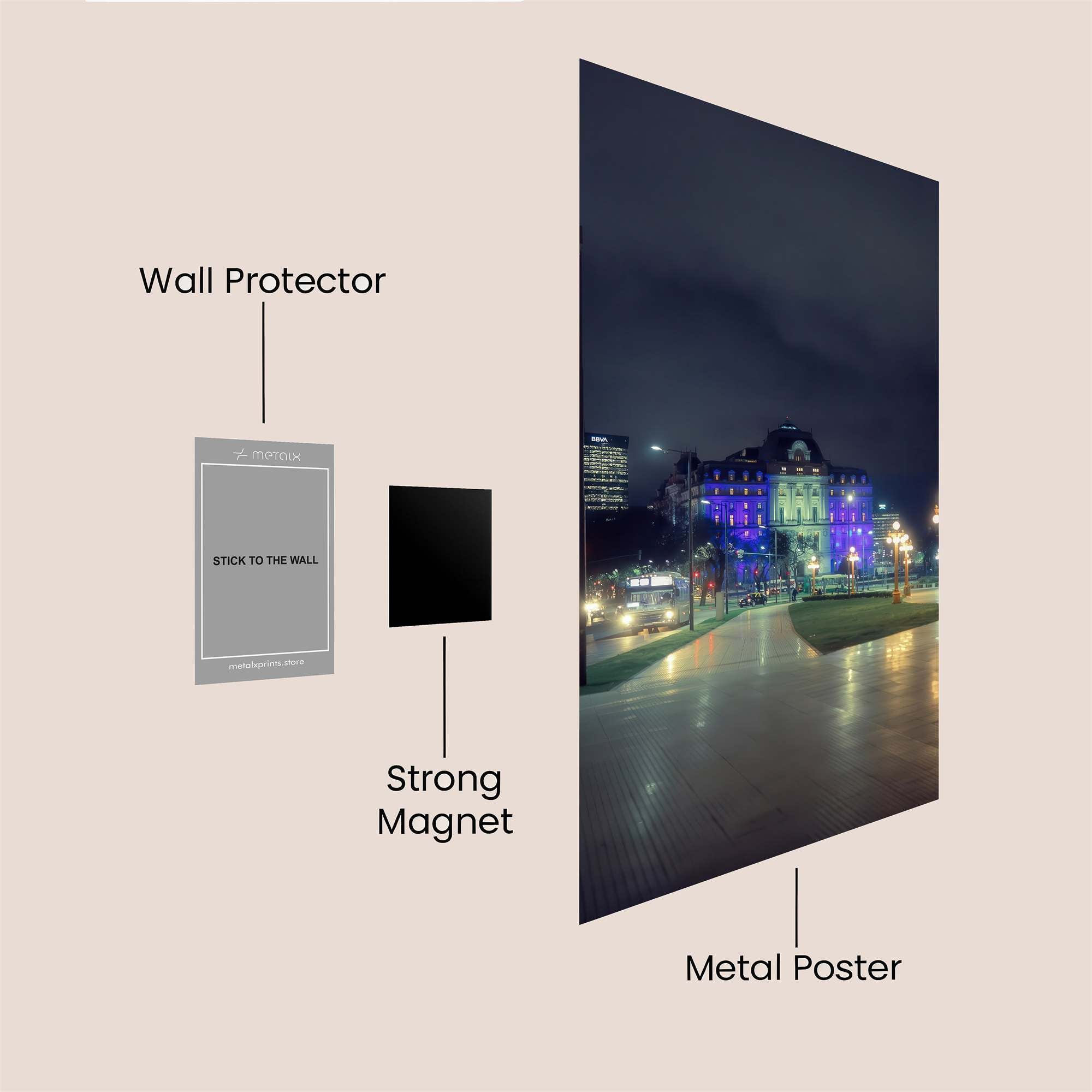 Cityscape Twilight Safe Wall Magnetic / M