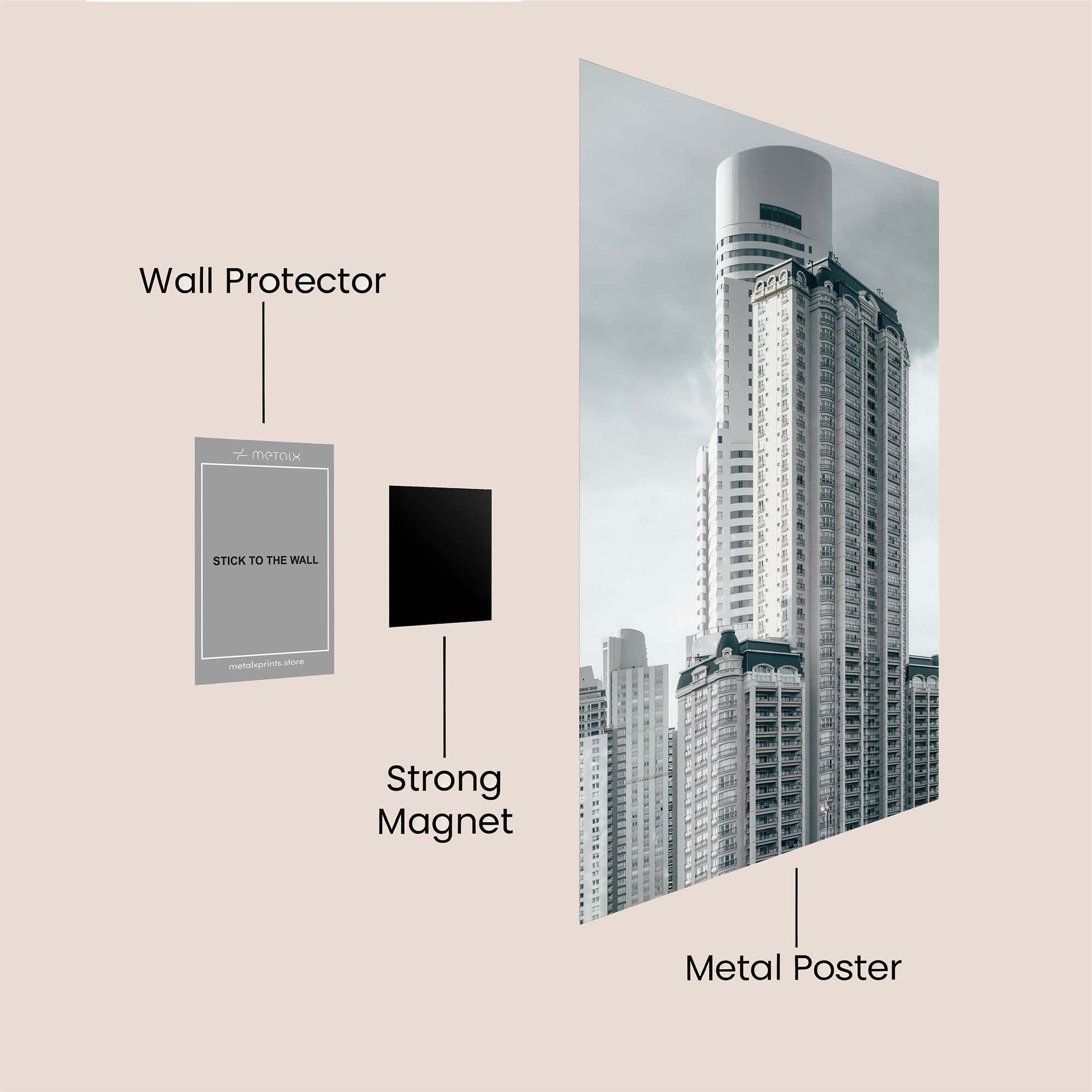 Skyscraper Serenity Safe Wall Magnetic / M