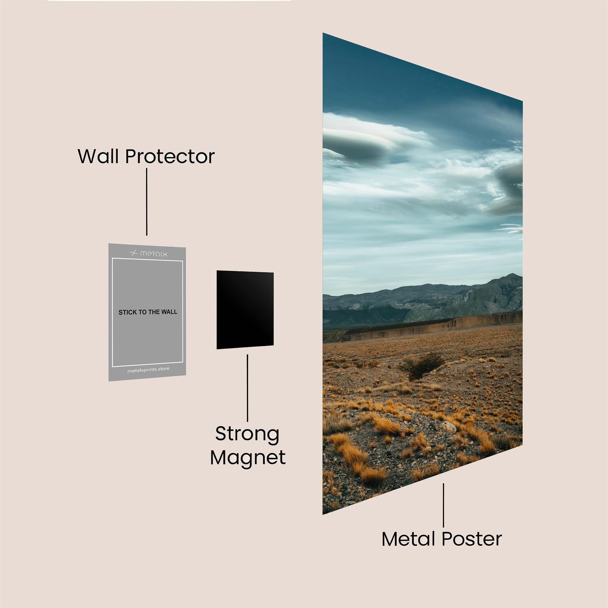 Desert Dreamscape Safe Wall Magnetic / M