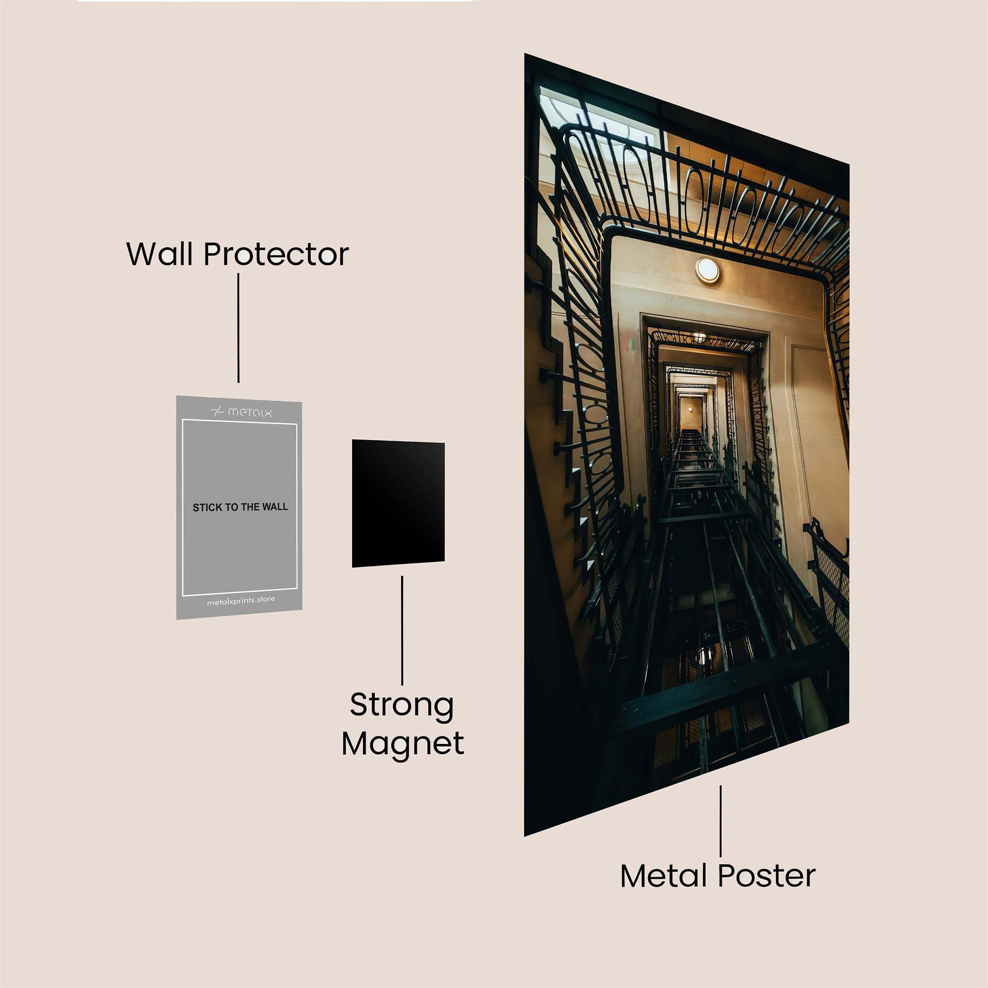 Stairway Mystery Safe Wall Magnetic / M