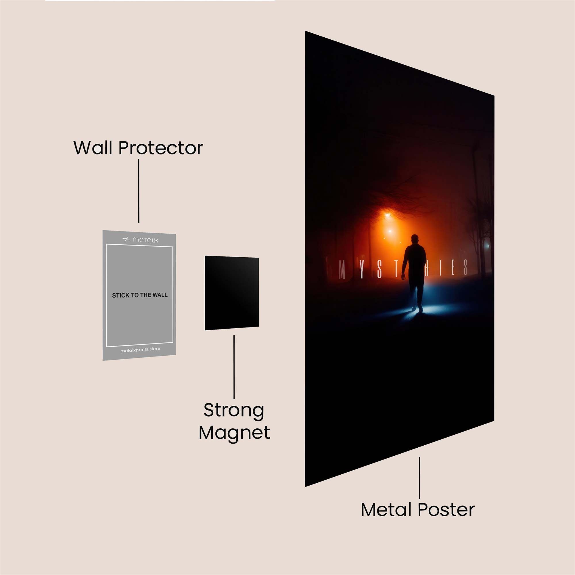 Silhouette Eerie Safe Wall Magnetic / M