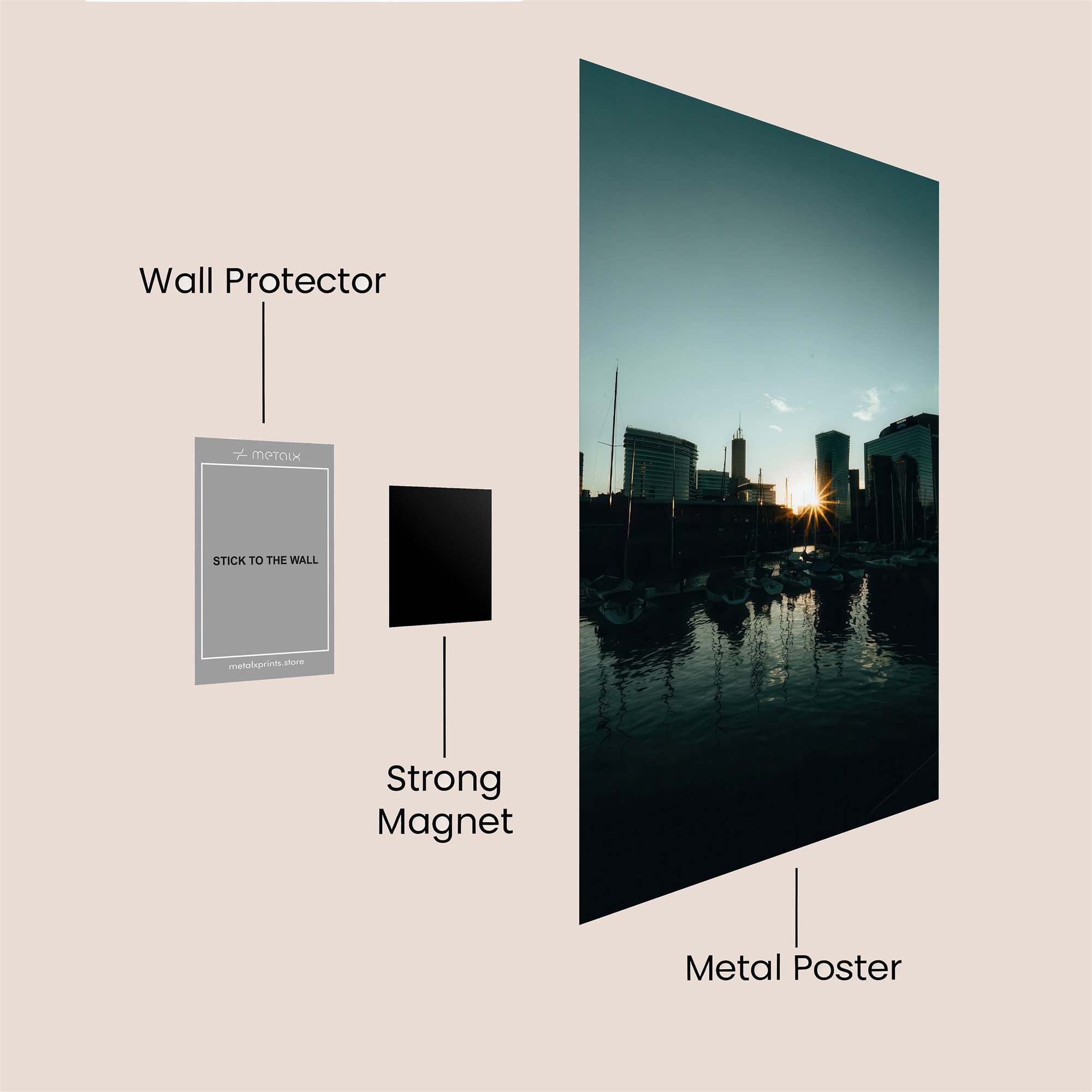 City Serenity Safe Wall Magnetic / M