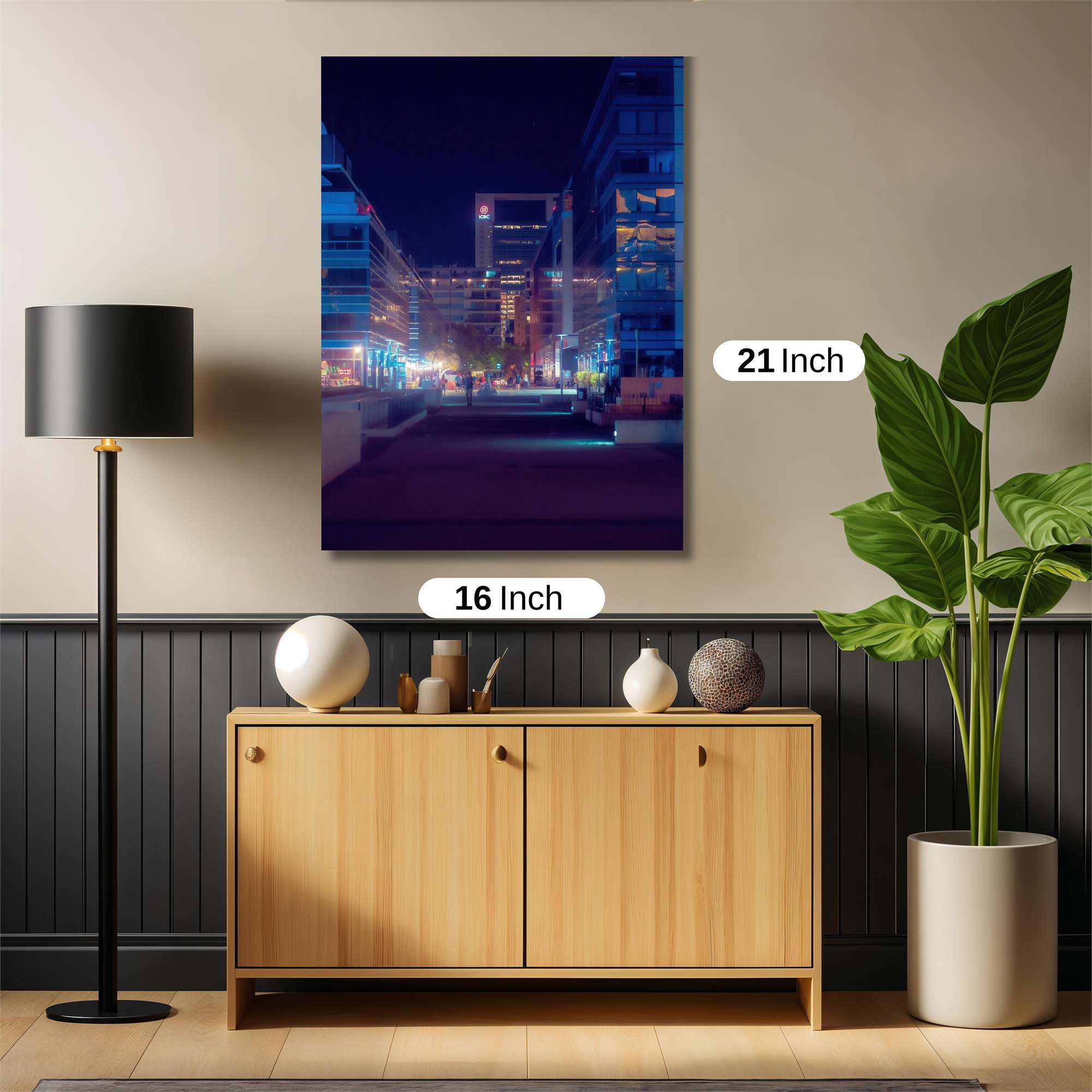 Cityscape Serenity Safe Wall Magnetic / M