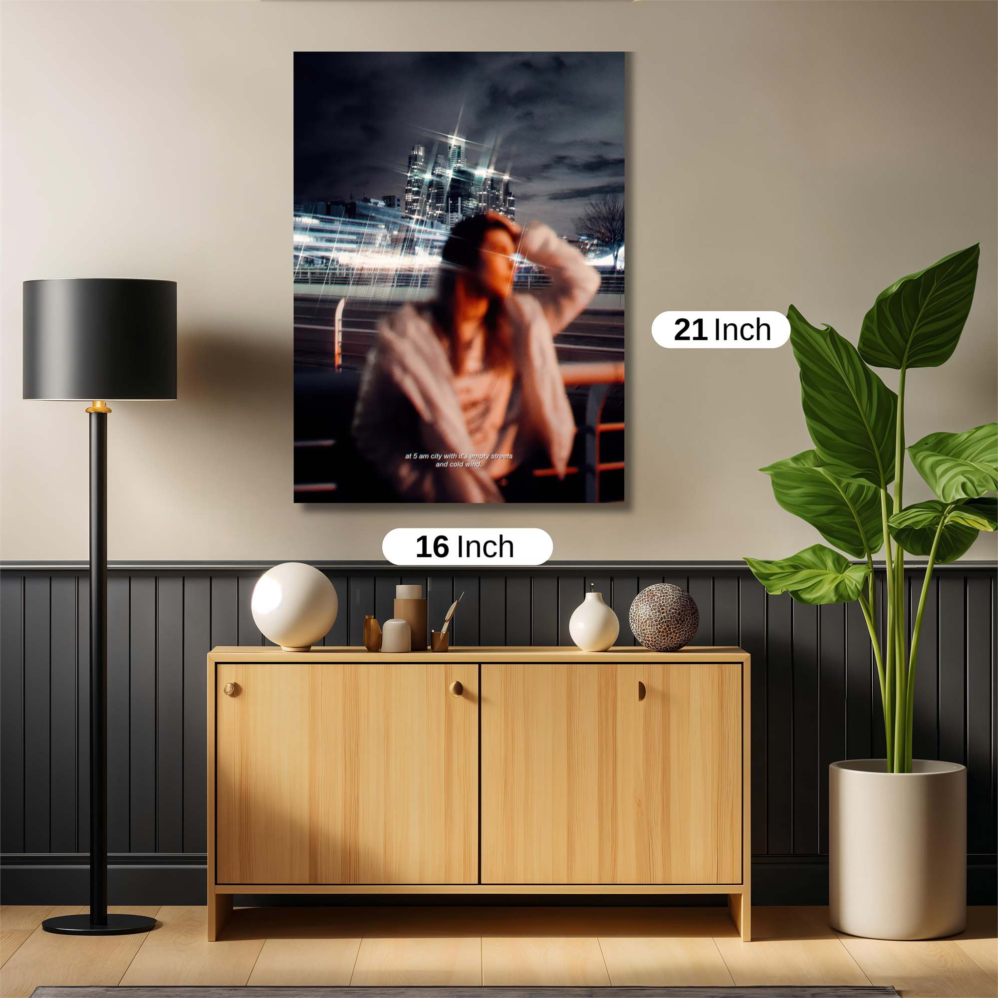 Cityscape Serenity Safe Wall Magnetic / M