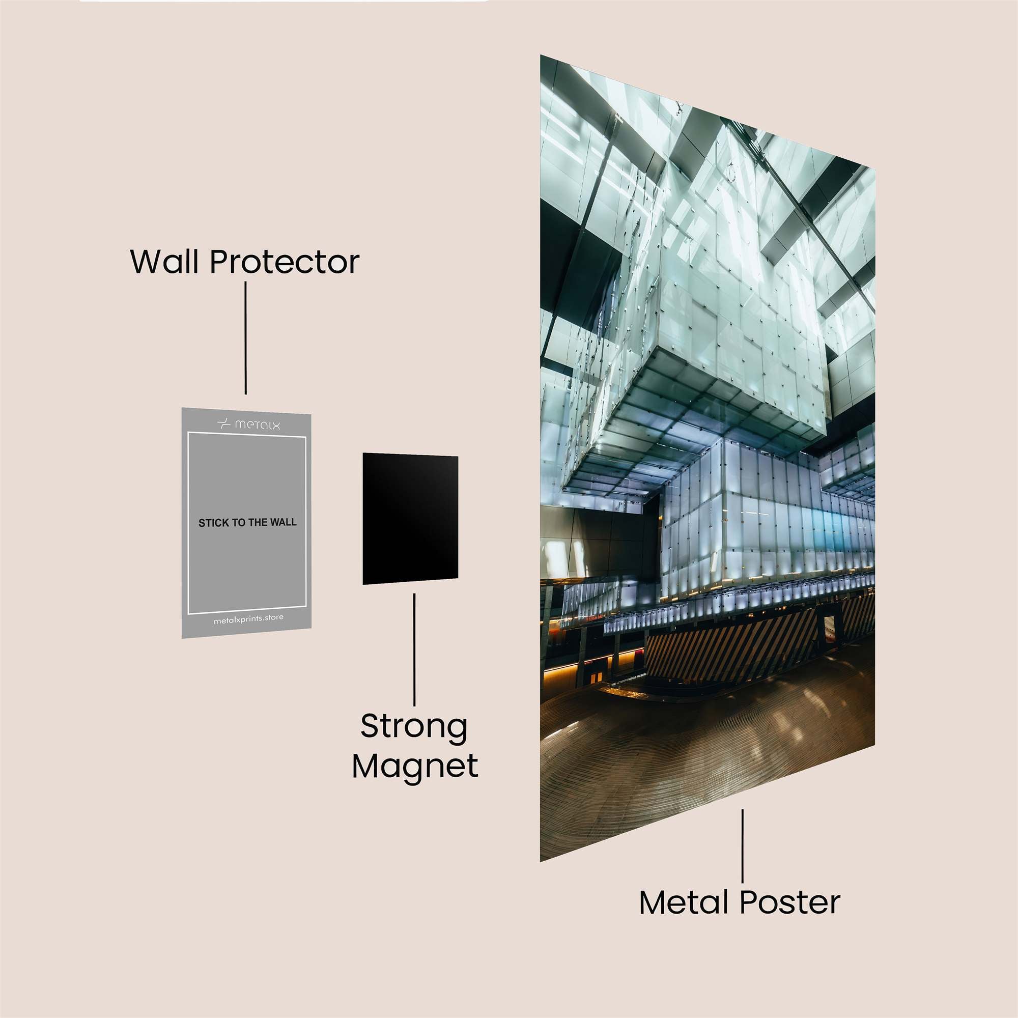 Futuristic Serenity Safe Wall Magnetic / M