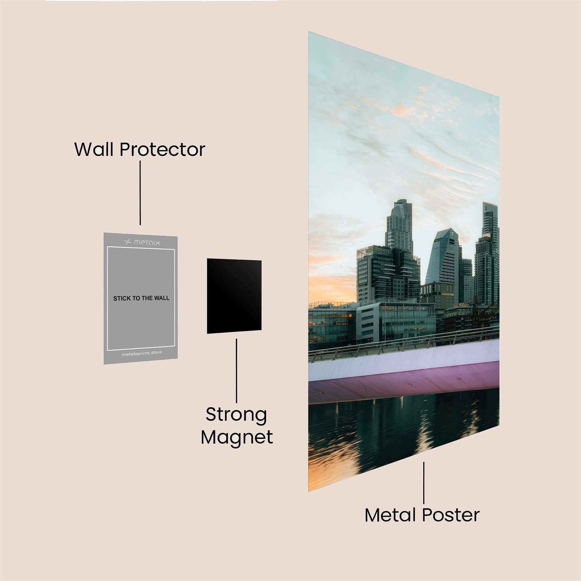 Skyline Serenity Safe Wall Magnetic / M