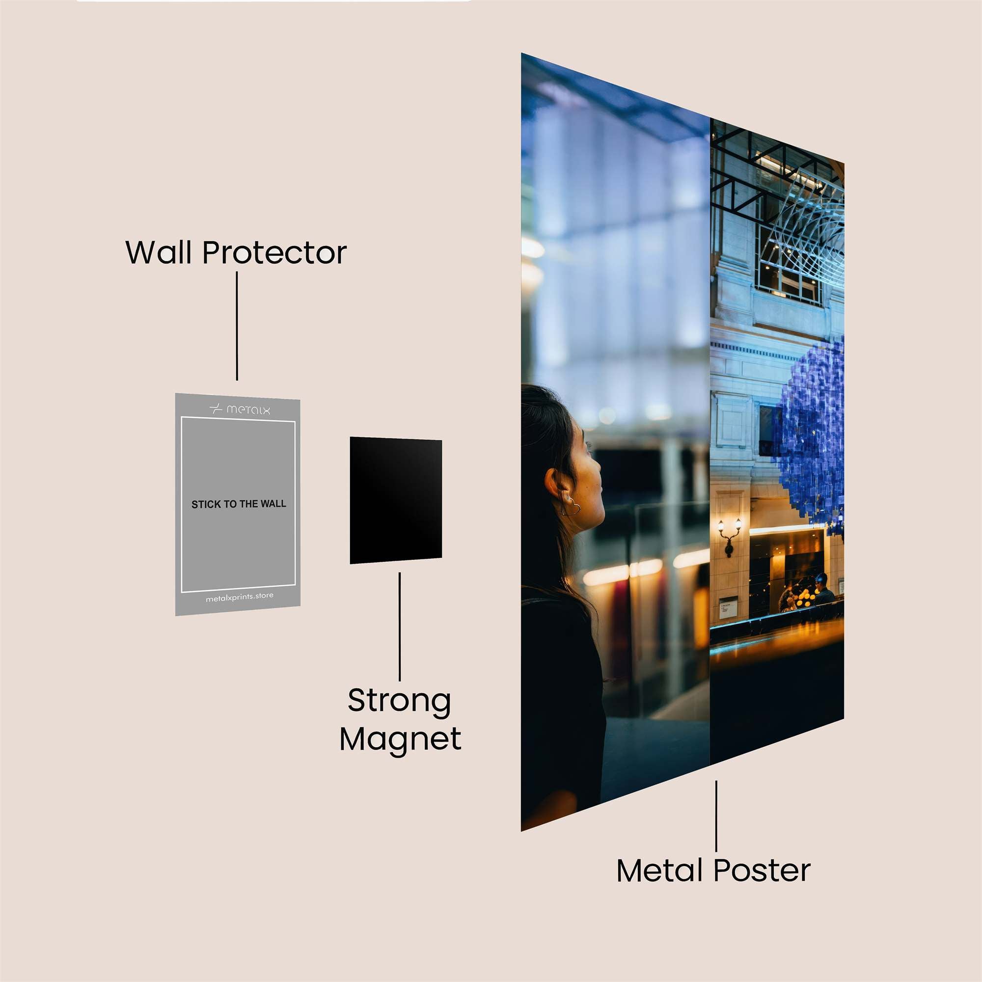 Blue Wonder Safe Wall Magnetic / M