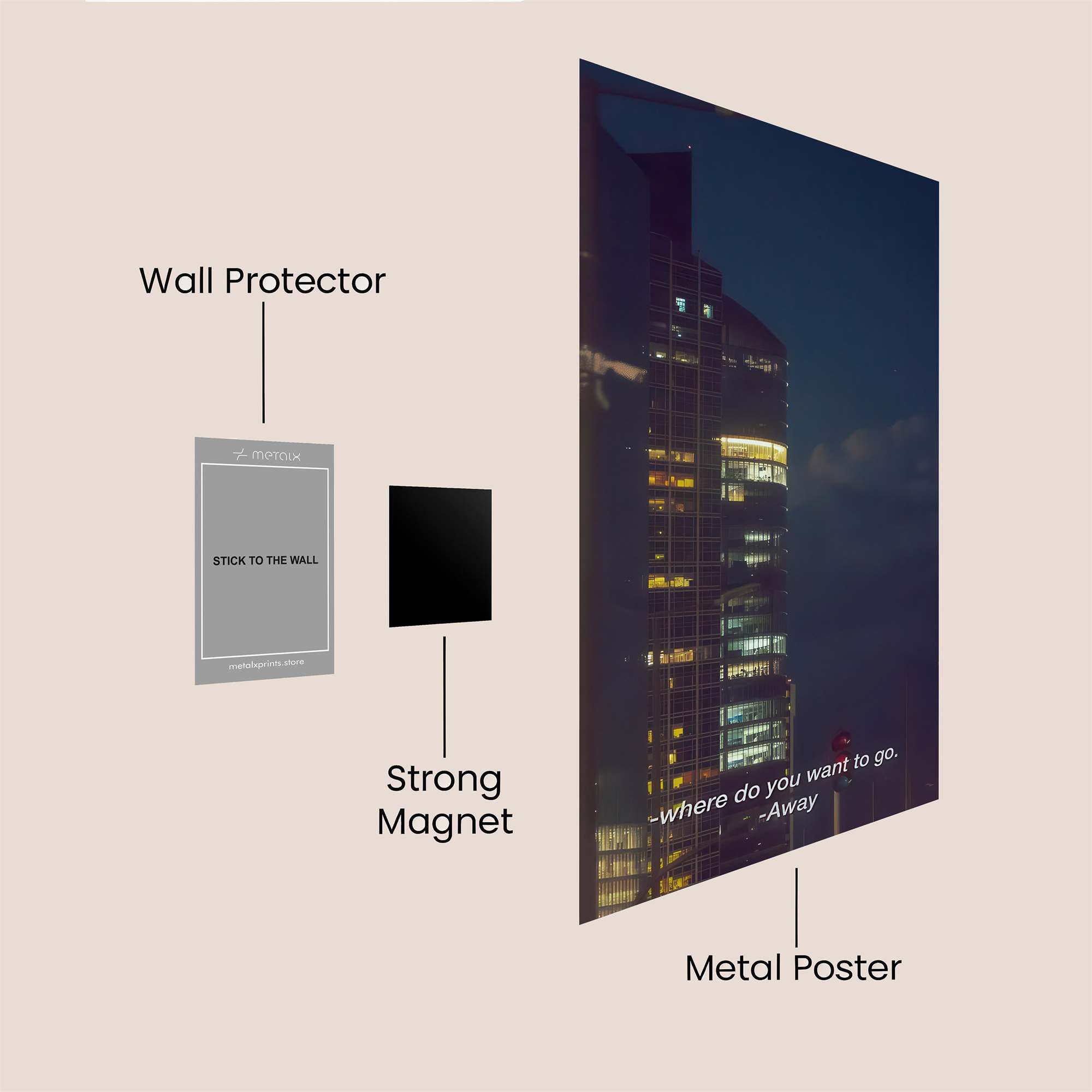 Pensive Night Safe Wall Magnetic / M