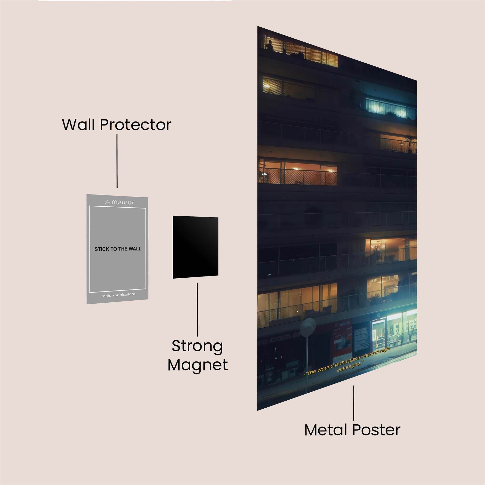 Nightlife Glow Safe Wall Magnetic / M