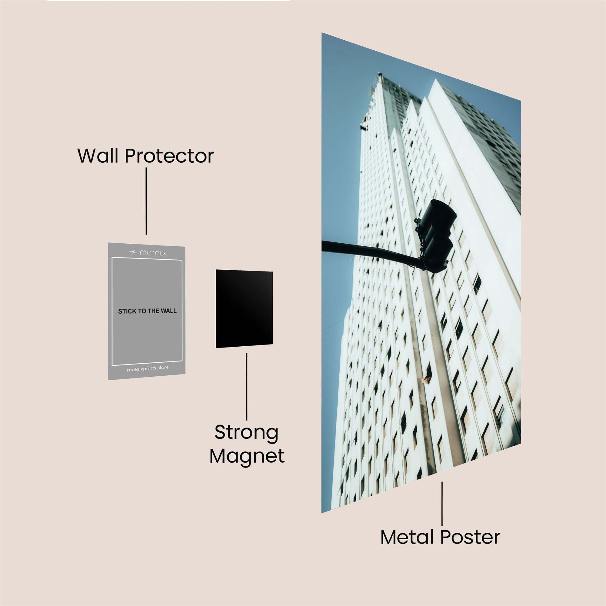 Skyscraper Serenity Safe Wall Magnetic / M