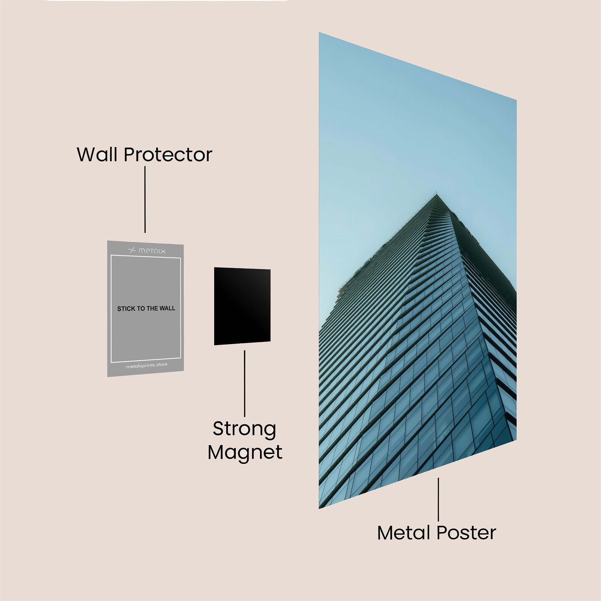 Skyscraper Serenity Safe Wall Magnetic / M