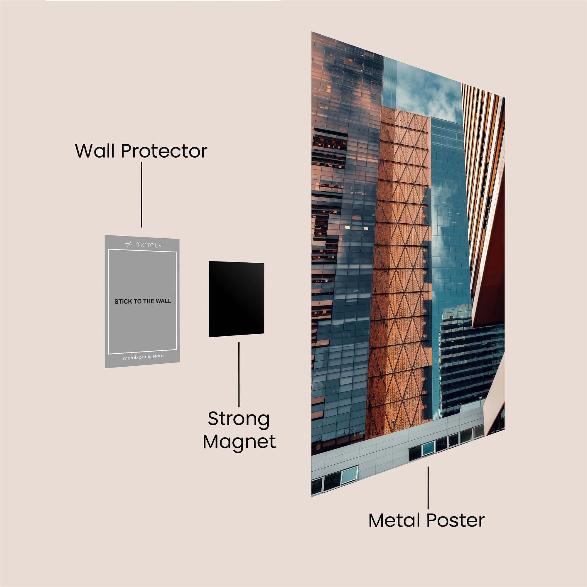 Skyscraper Serenity Safe Wall Magnetic / M