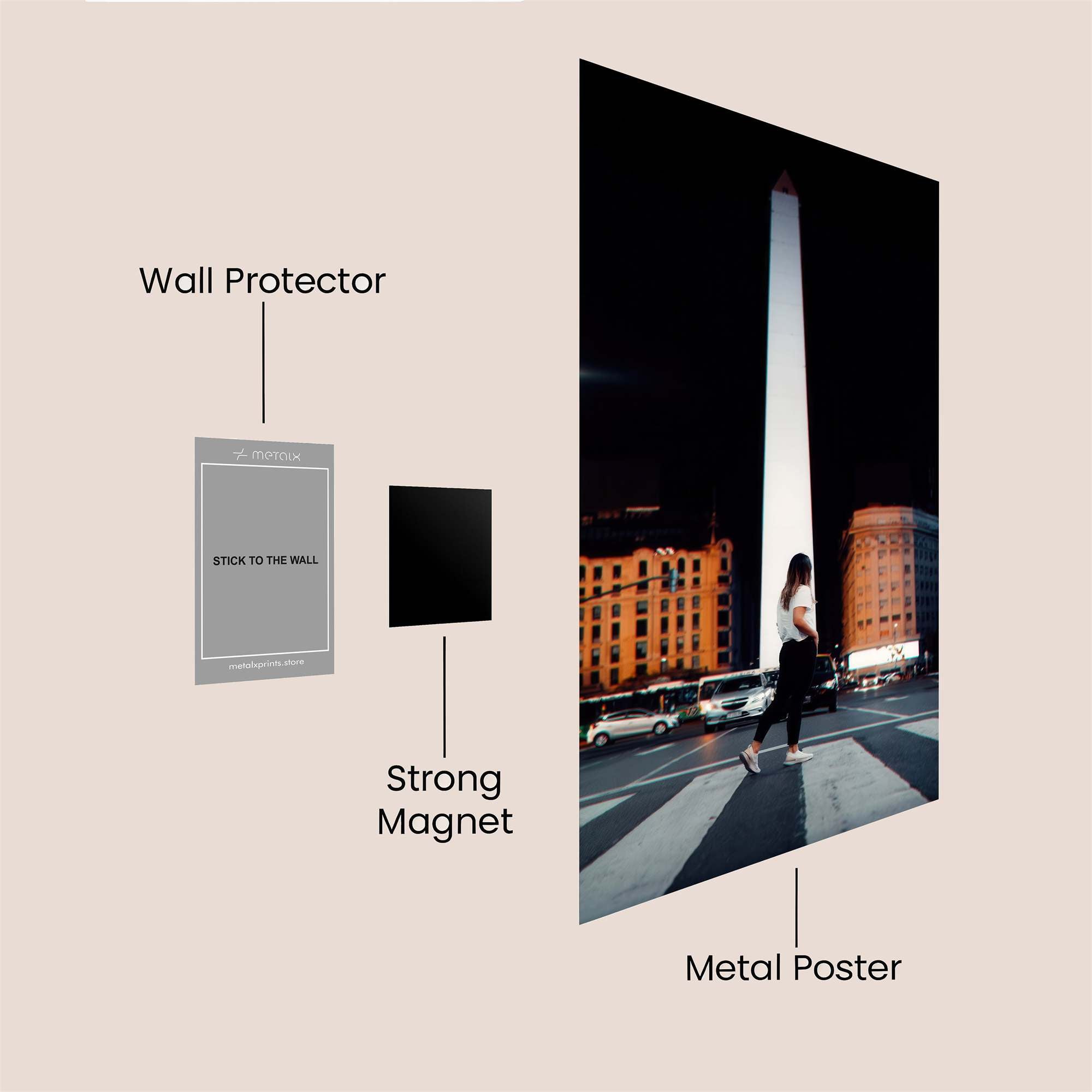 Obelisk Solitude Safe Wall Magnetic / M