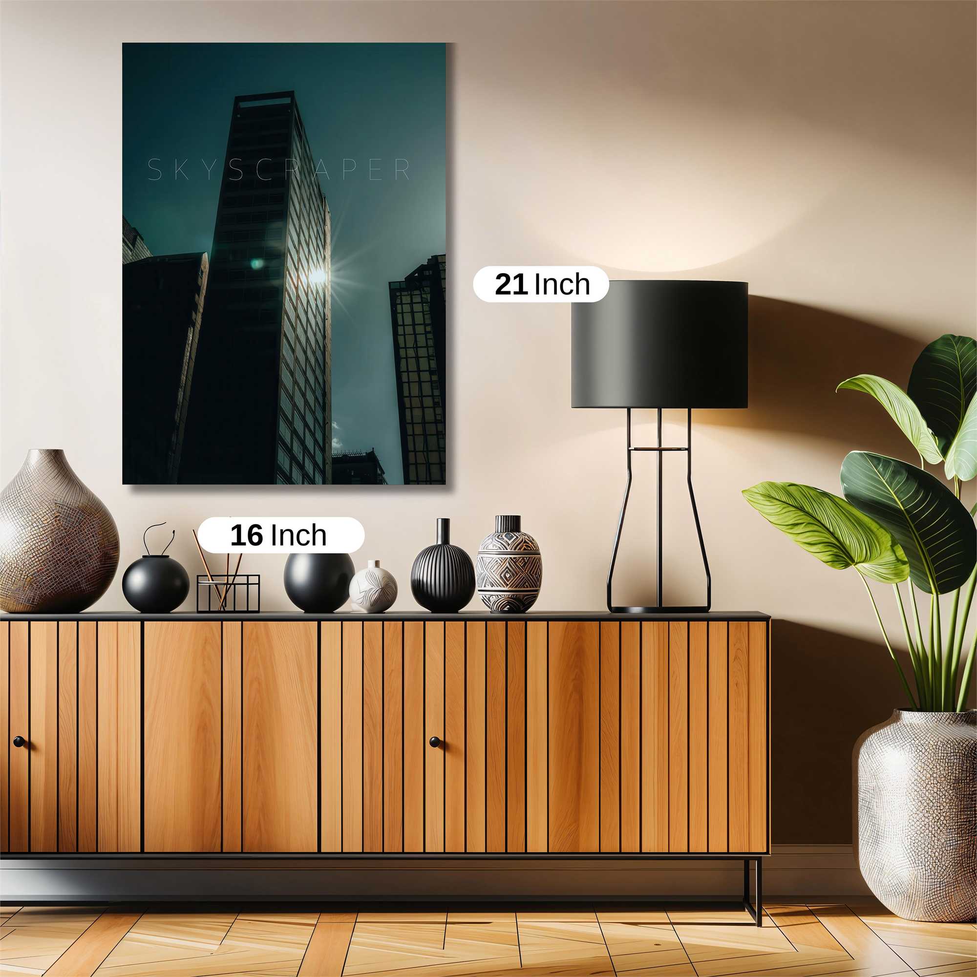 Skyscraper Silhouette Safe Wall Magnetic / M