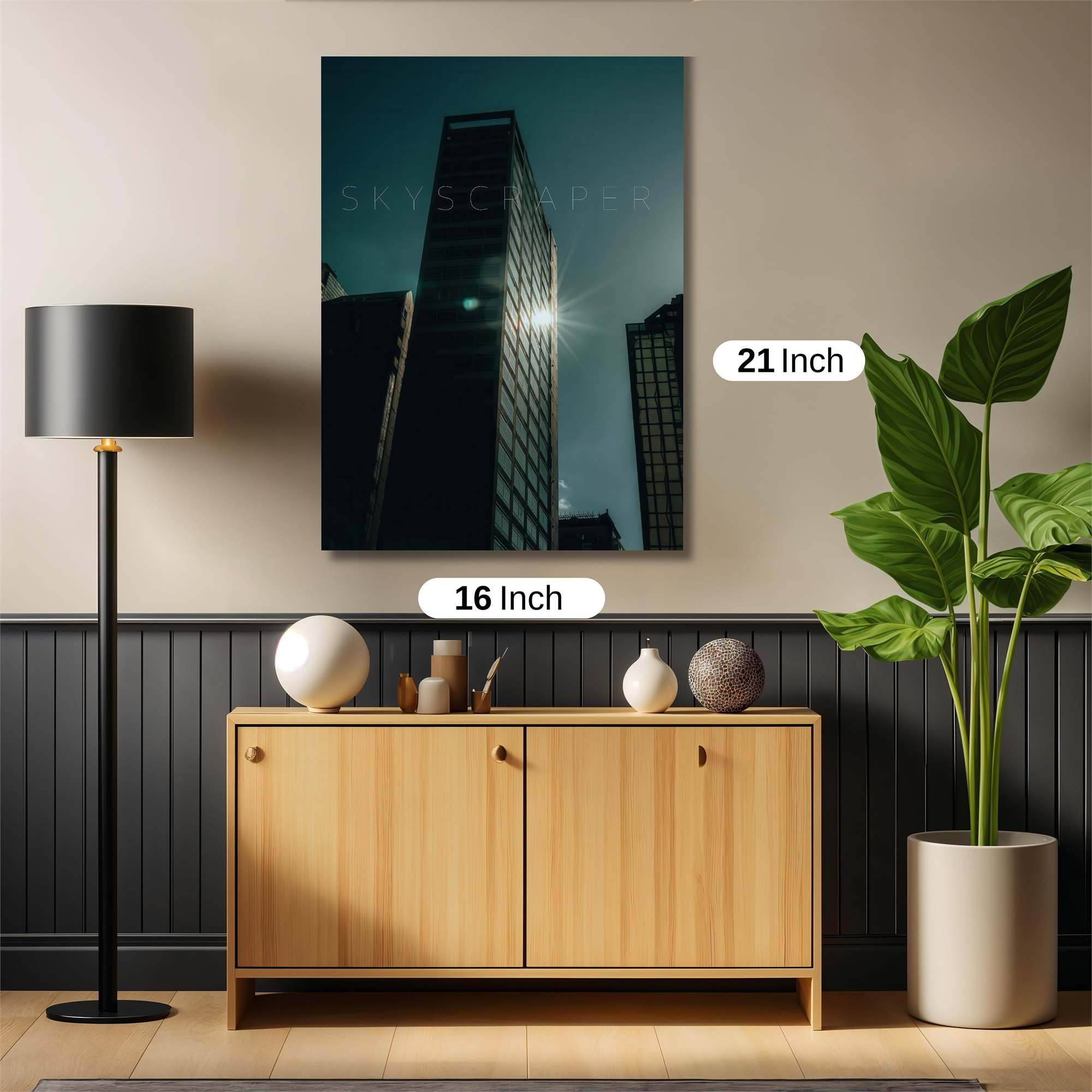 Skyscraper Silhouette Safe Wall Magnetic / M