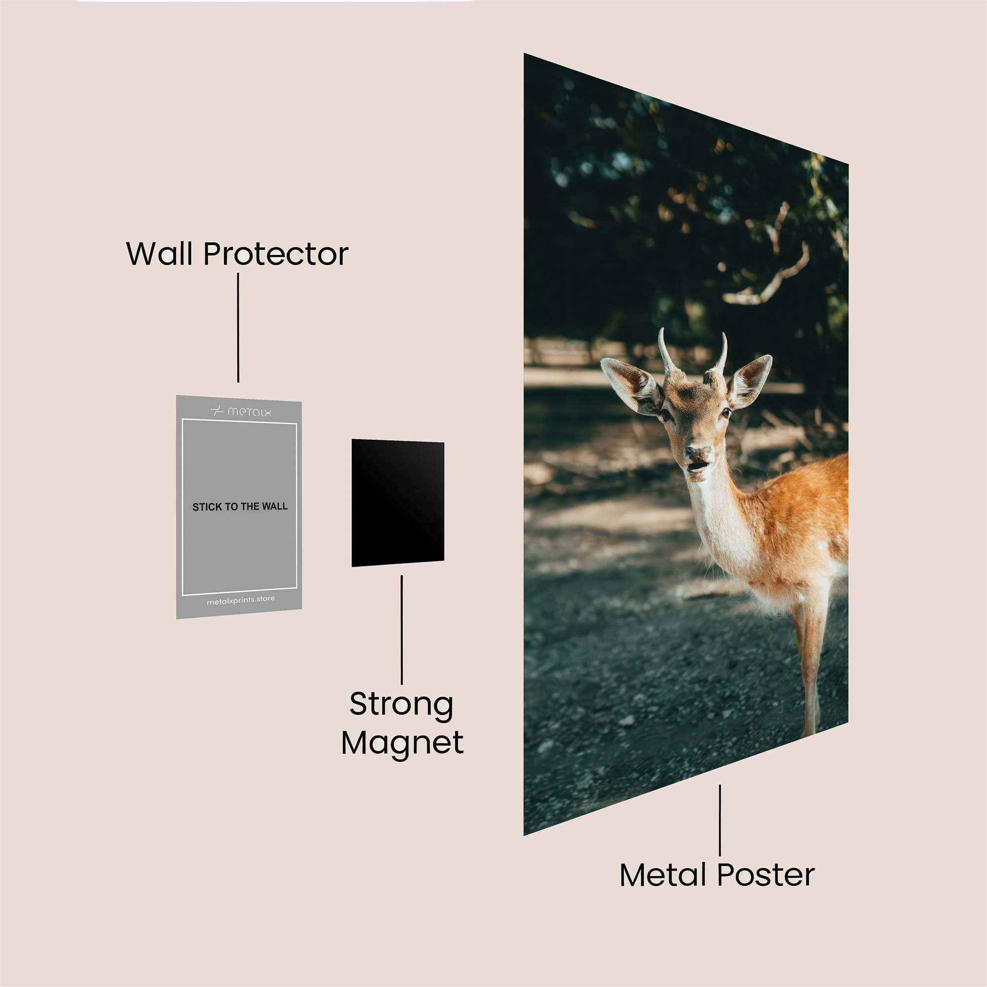 Deer Serenity Safe Wall Magnetic / M