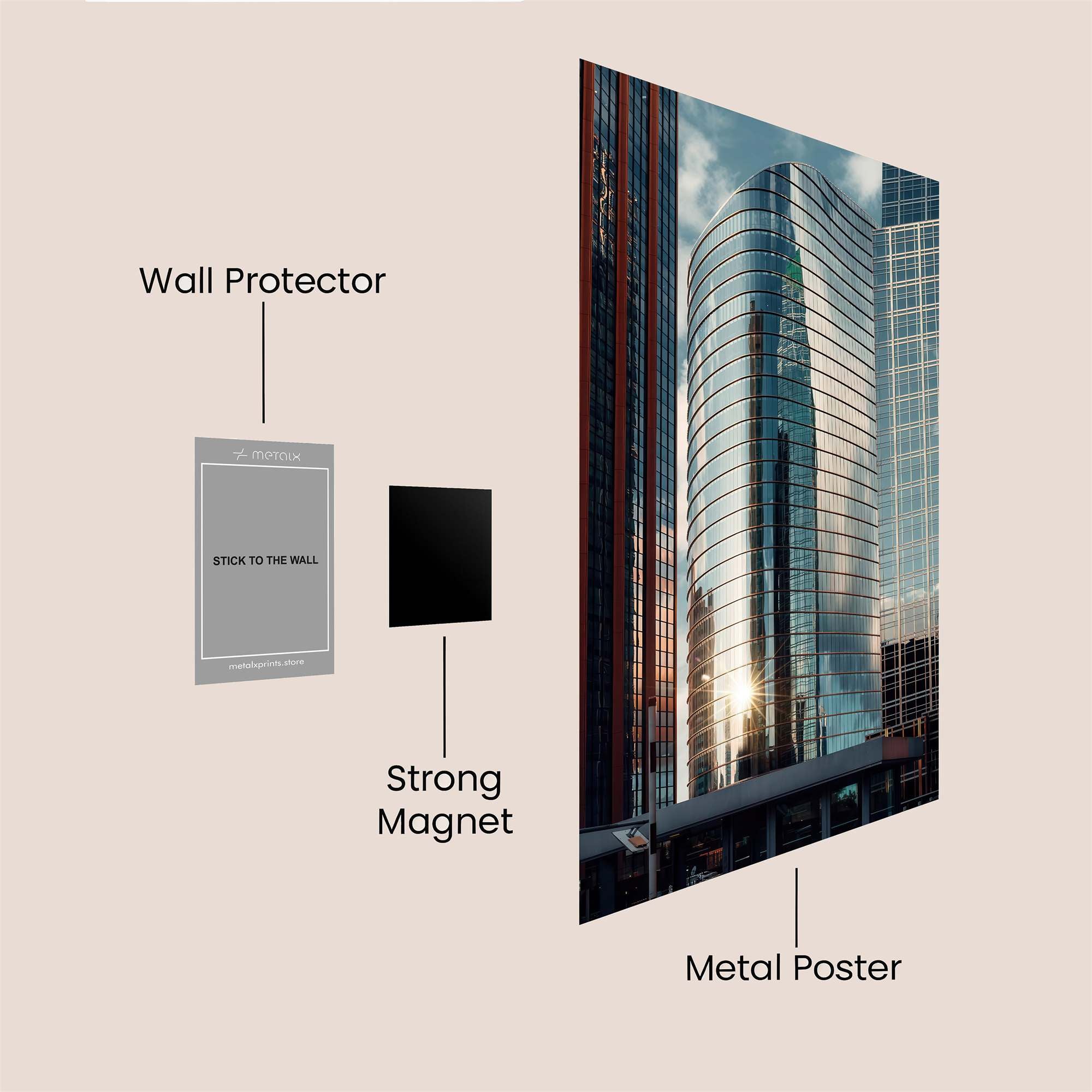 Skyscraper Serenity Safe Wall Magnetic / M