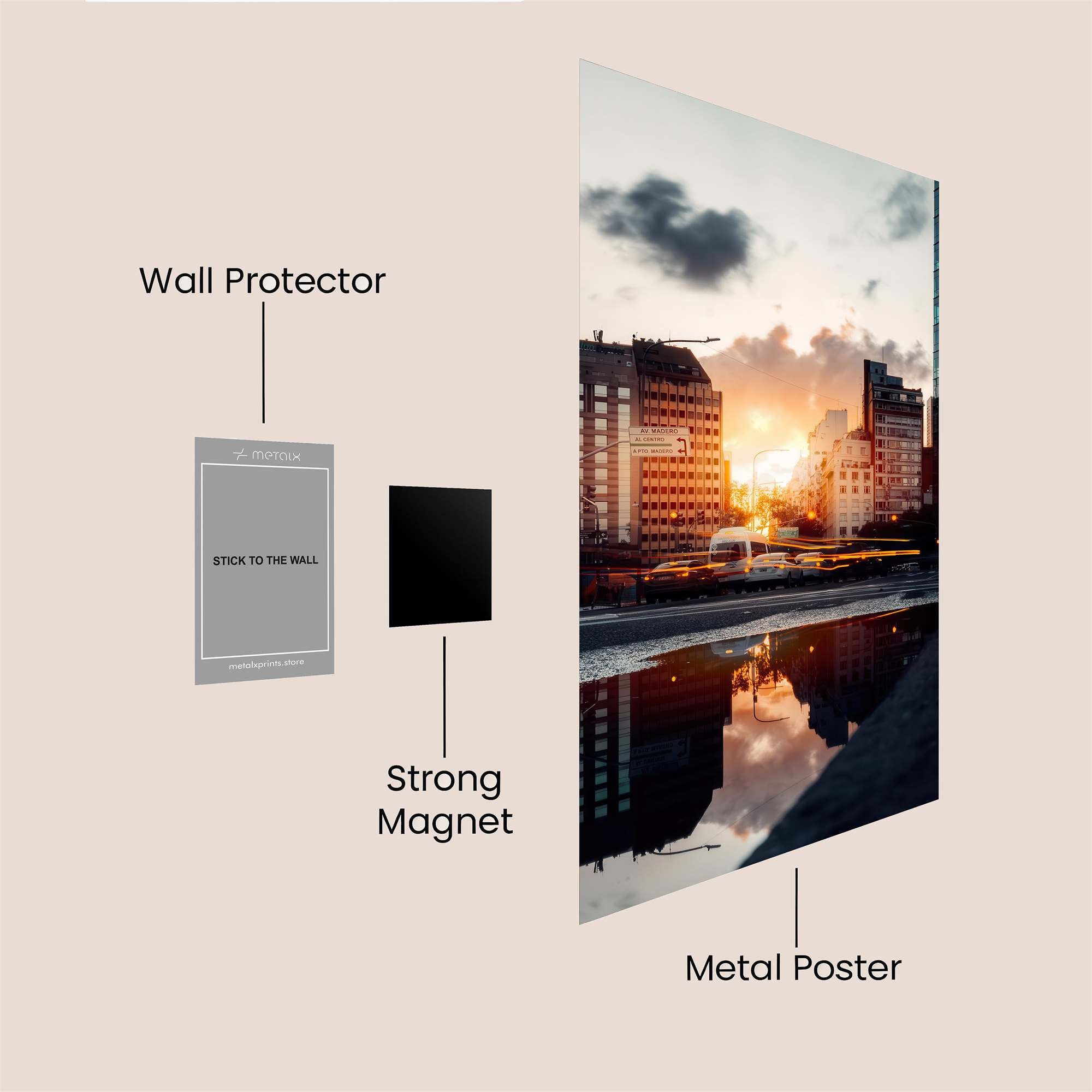 Sunset Serenity Safe Wall Magnetic / M