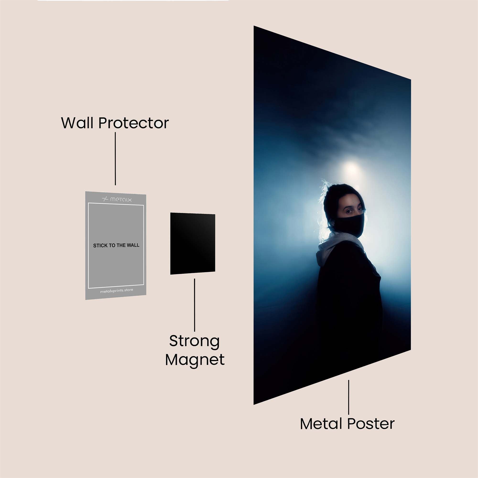 Mystery Glow Safe Wall Magnetic / M