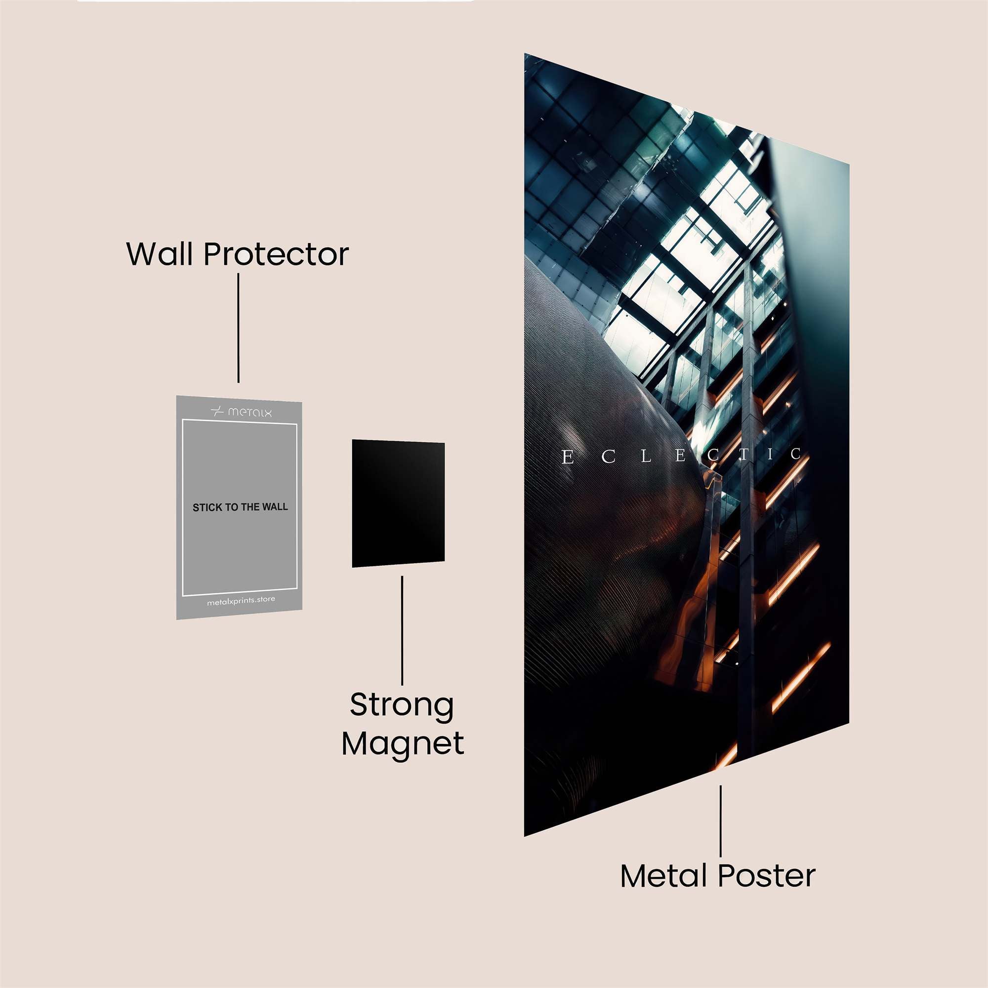 Glass Enigma Safe Wall Magnetic / M