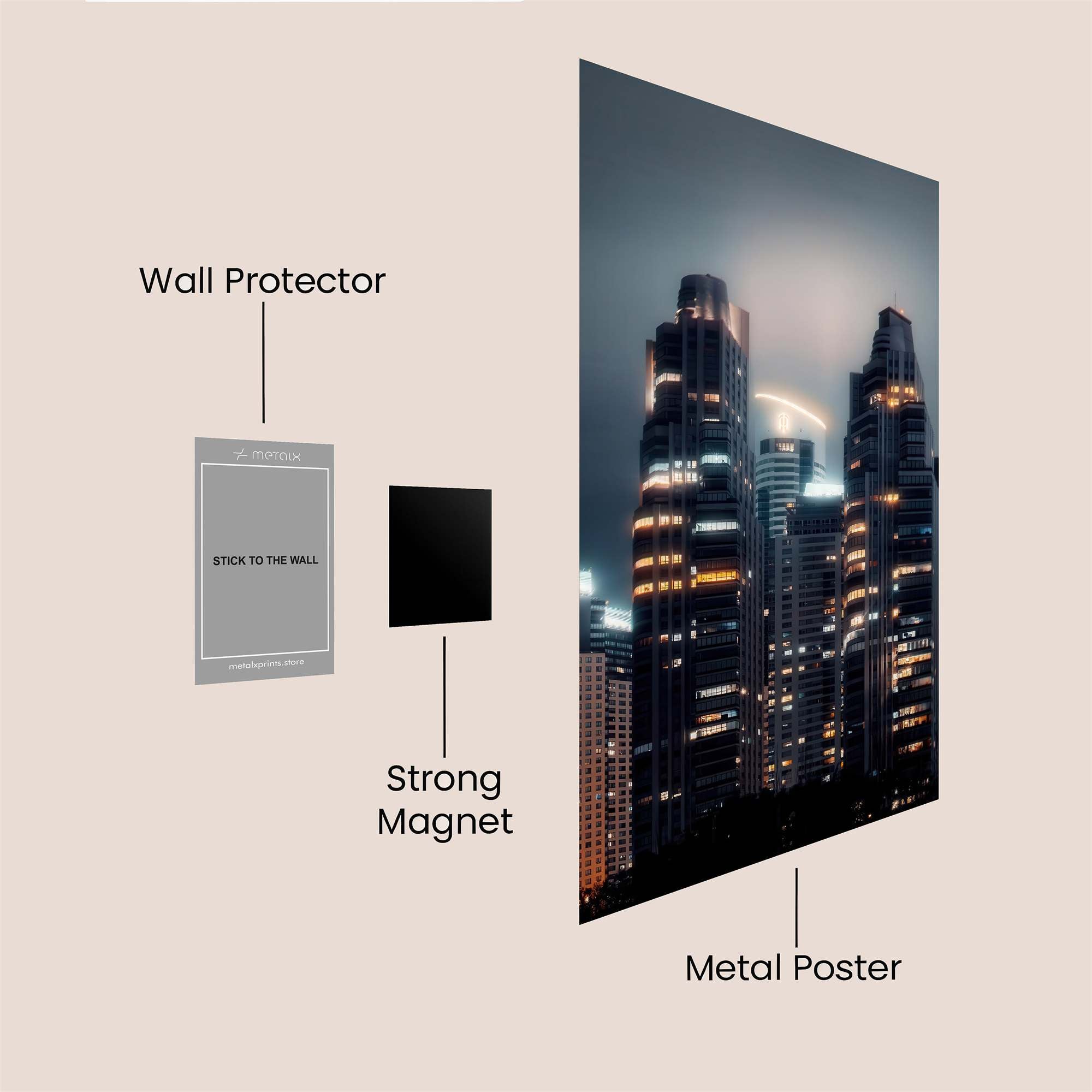 Skyline Glow Safe Wall Magnetic / M