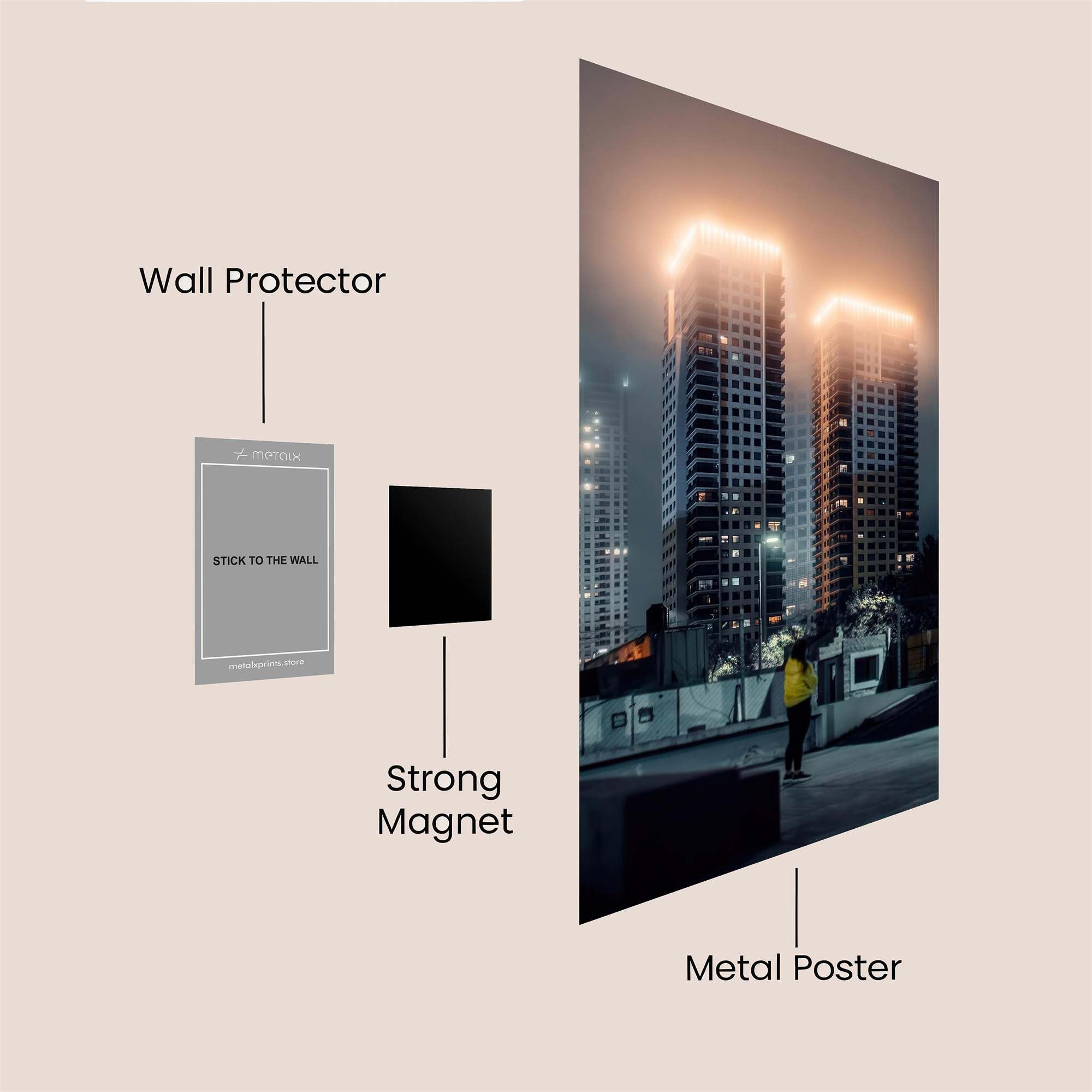 Skyline Glow Safe Wall Magnetic / M