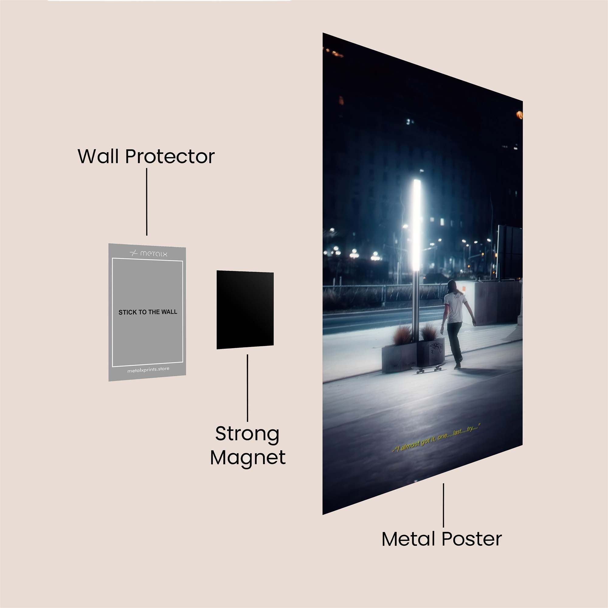 Night Skate Safe Wall Magnetic / M