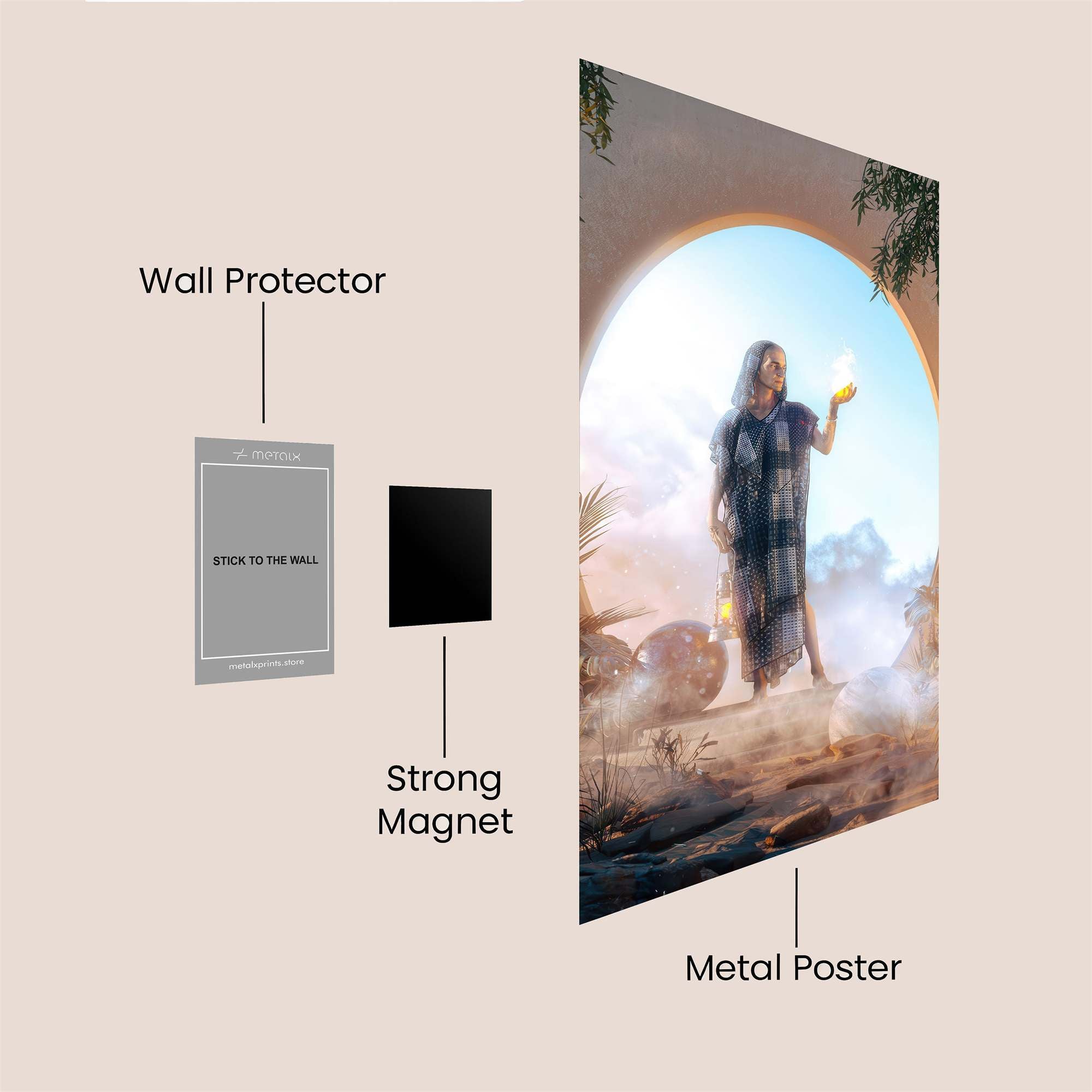 Pink Warrior Safe Wall Magnetic / M