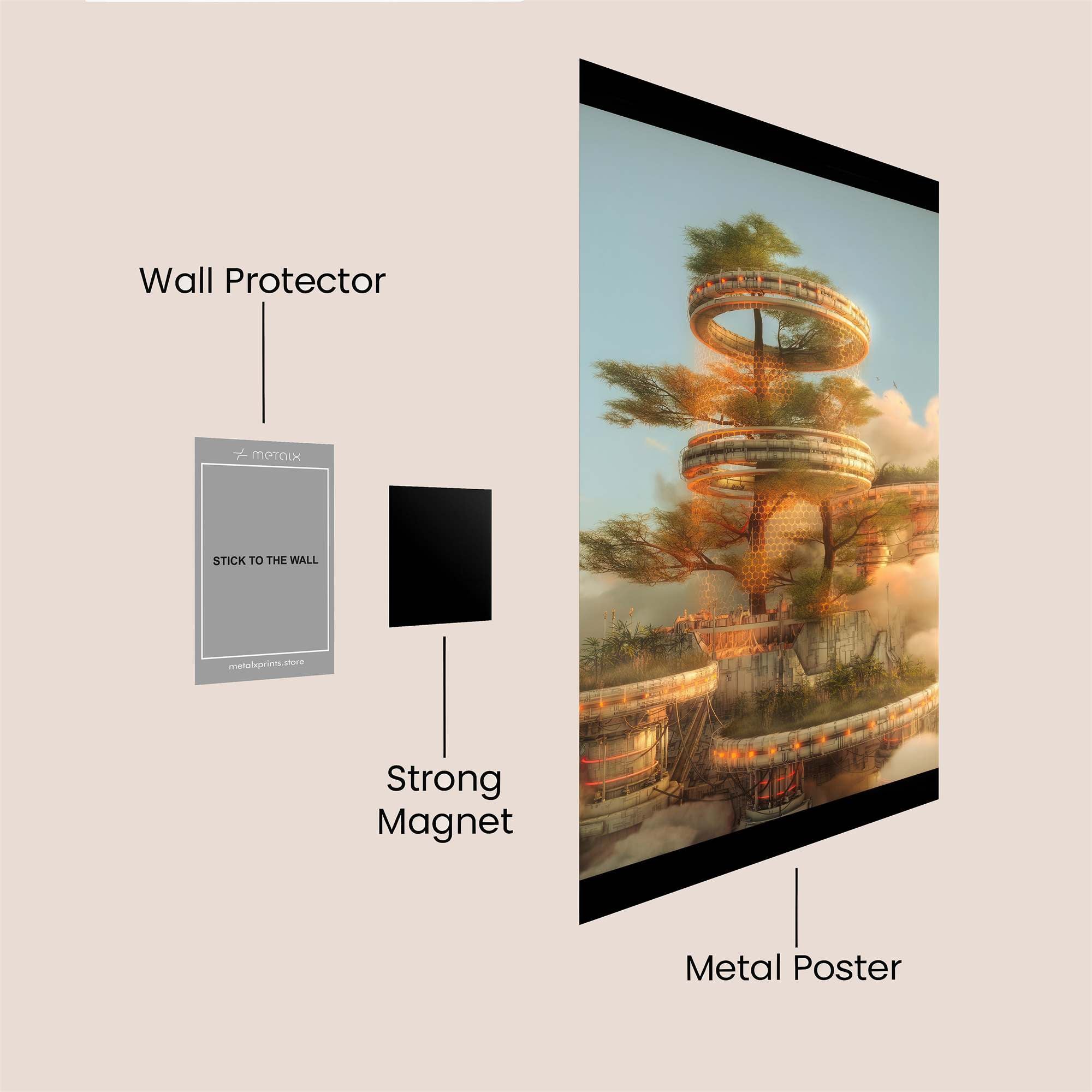 Neon Dusk Safe Wall Magnetic / M