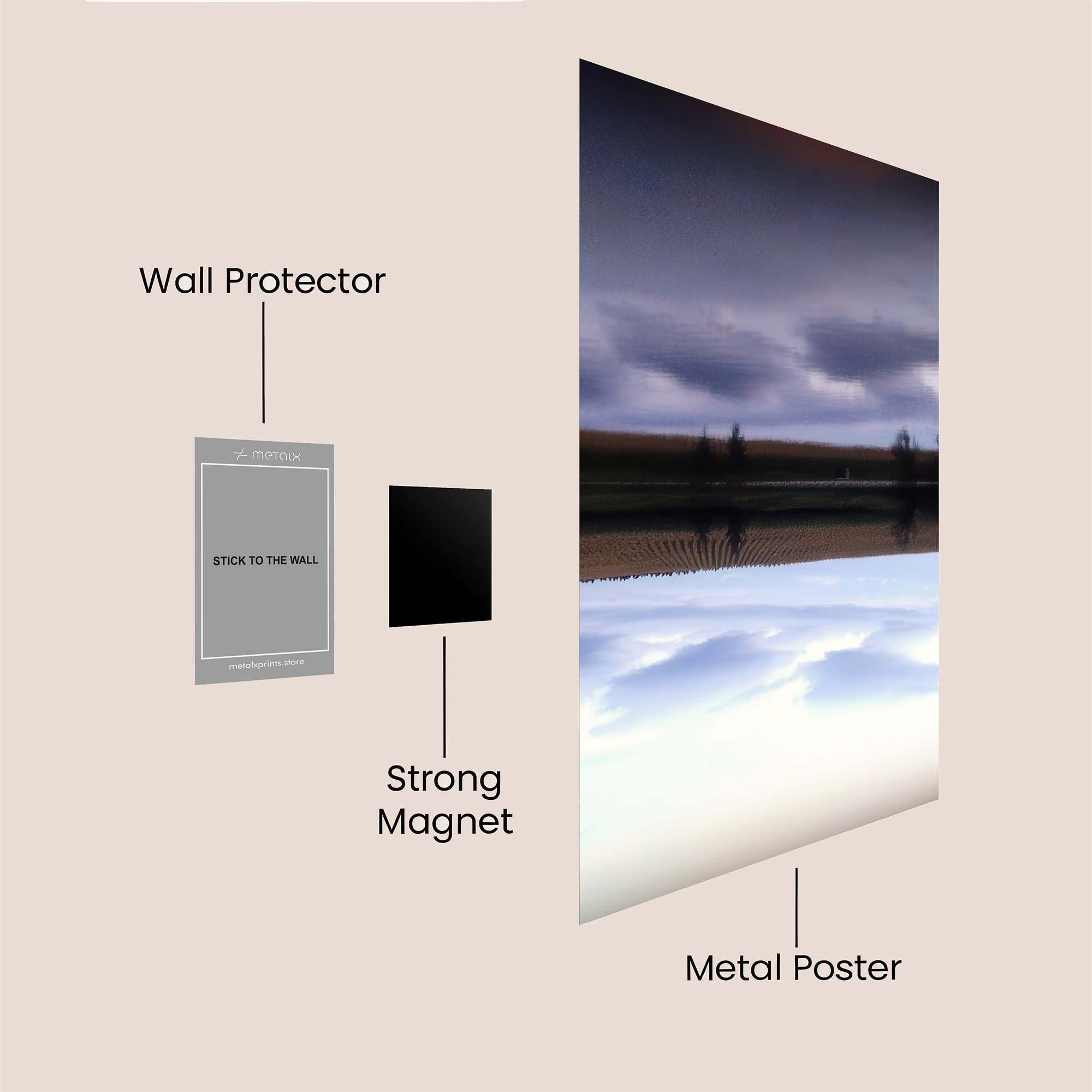 Floral Serenity Safe Wall Magnetic / M