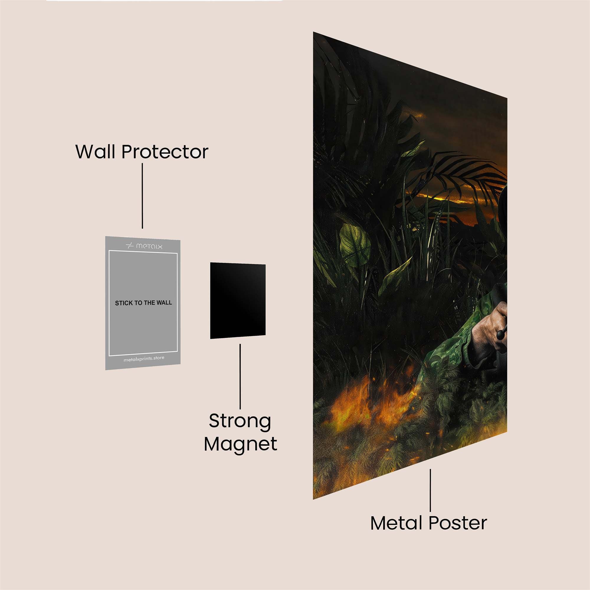 Neon Serenity Safe Wall Magnetic / M