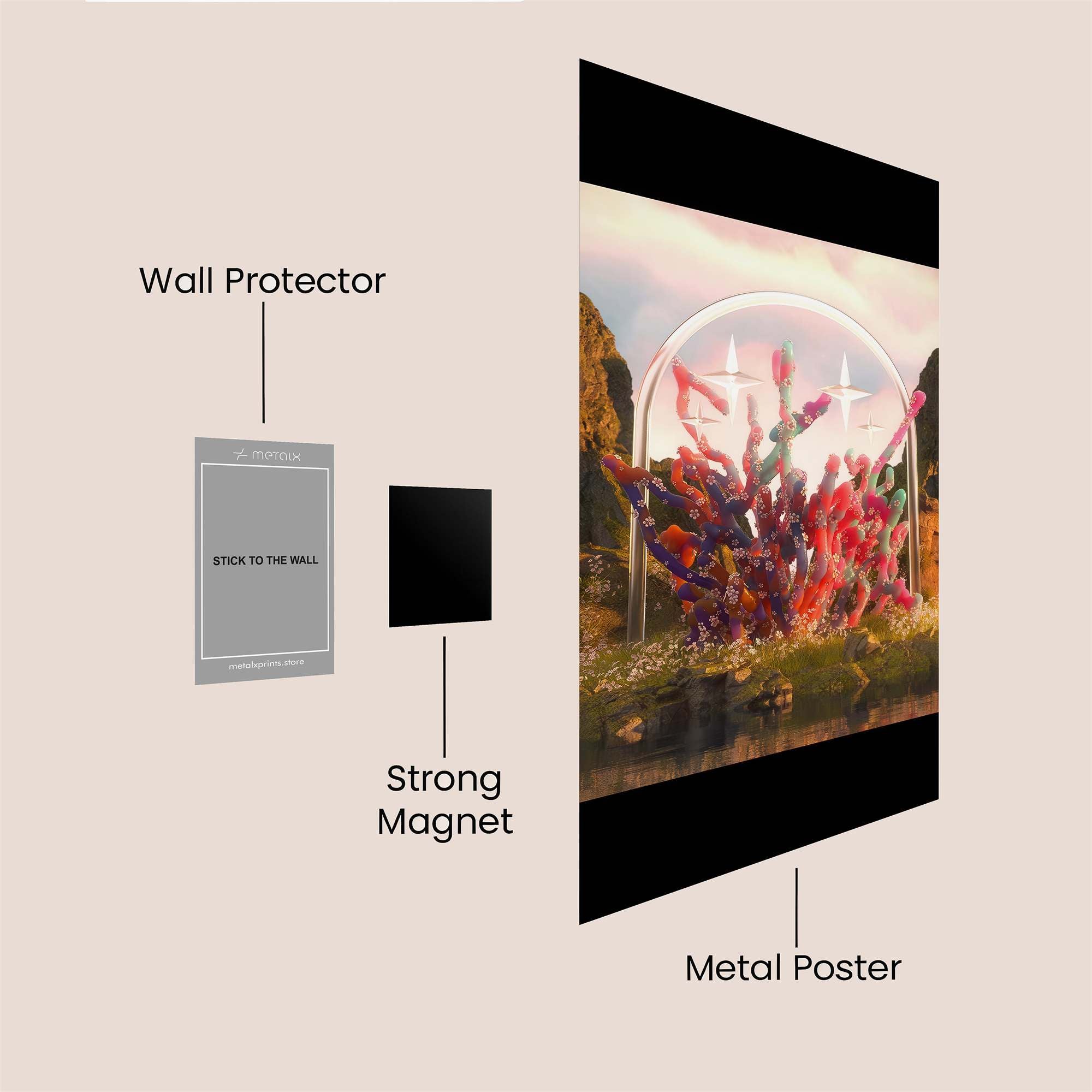 Neon Solitude Safe Wall Magnetic / M