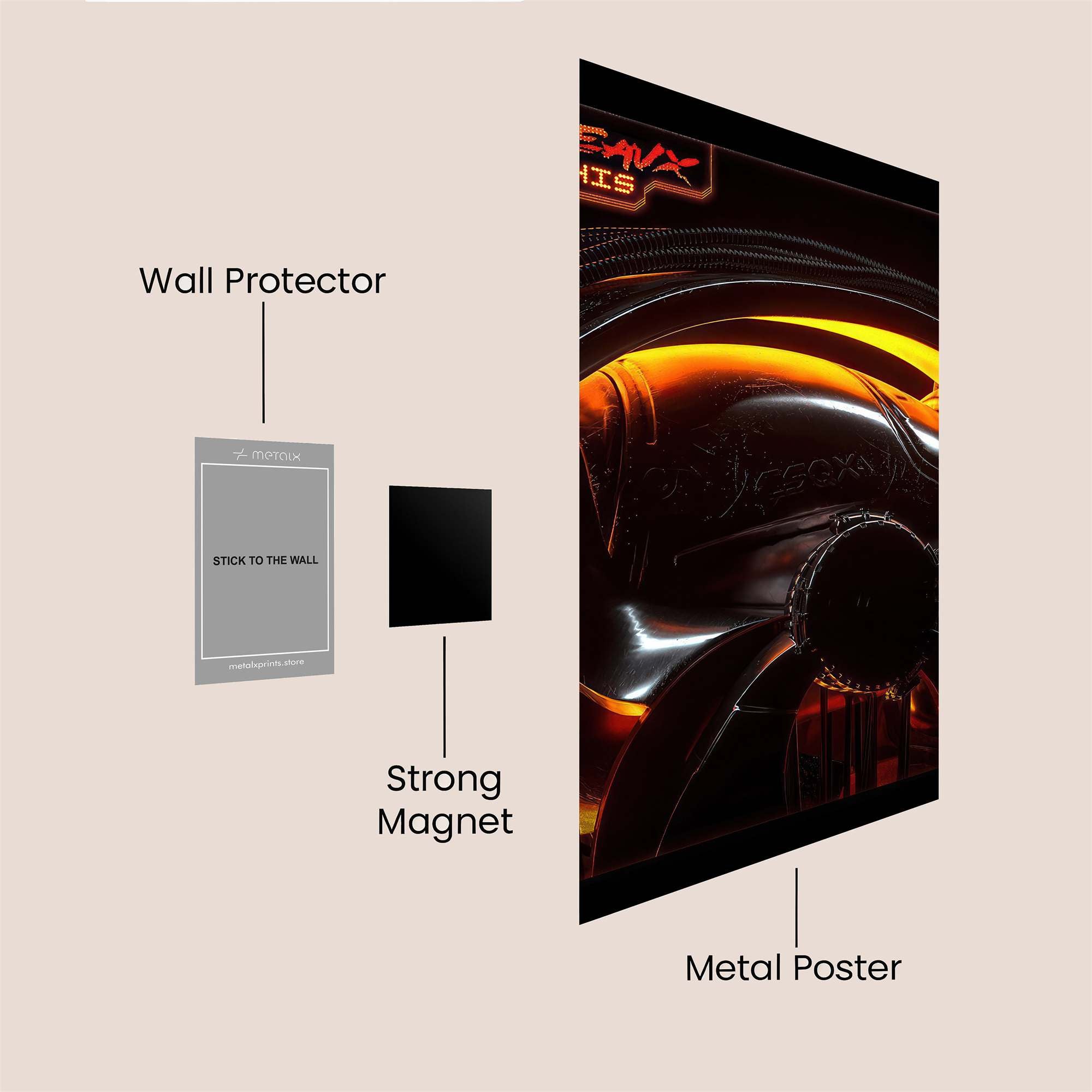 Neon Wanderlust Safe Wall Magnetic / M