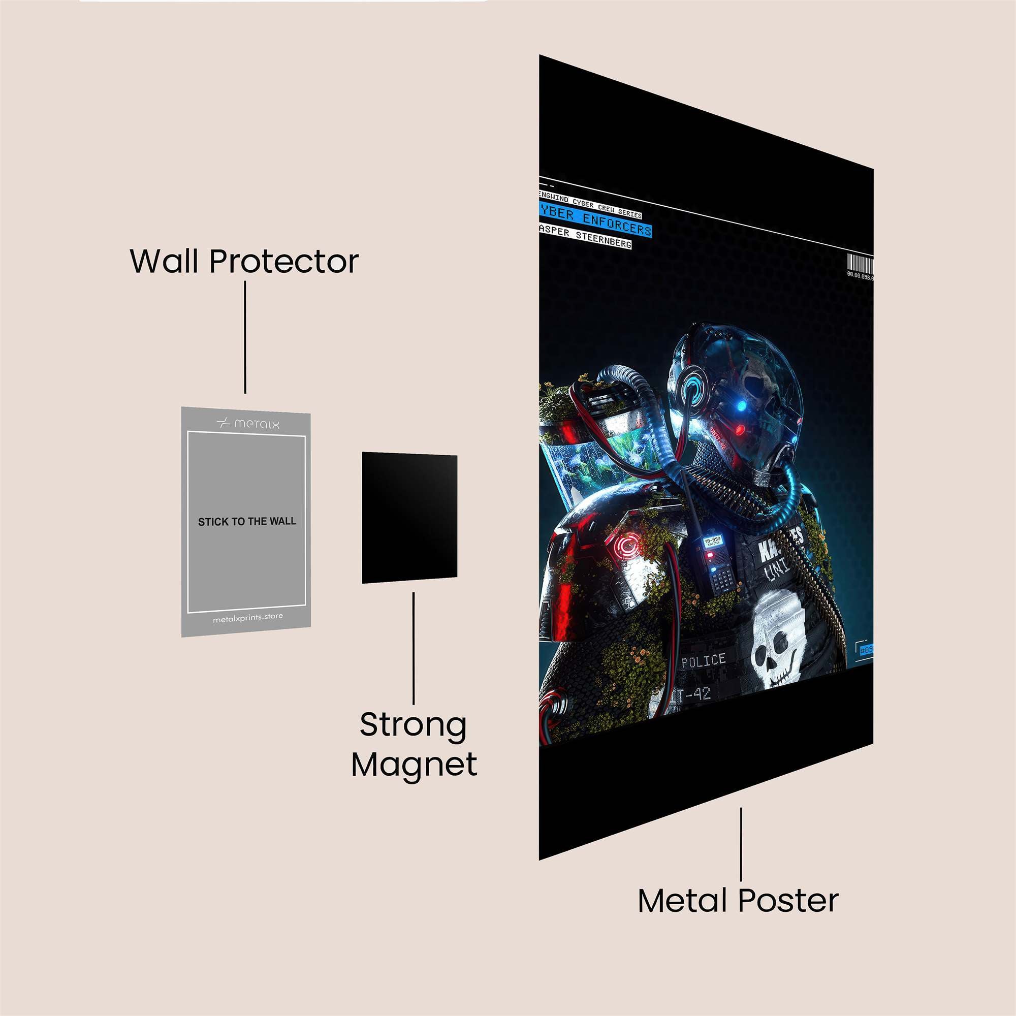 Rose Sorrow Safe Wall Magnetic / M
