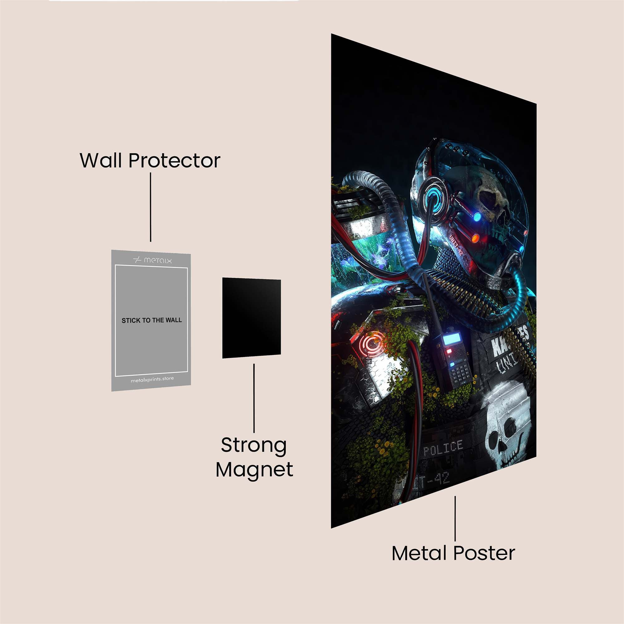 Neon Solitude Safe Wall Magnetic / M