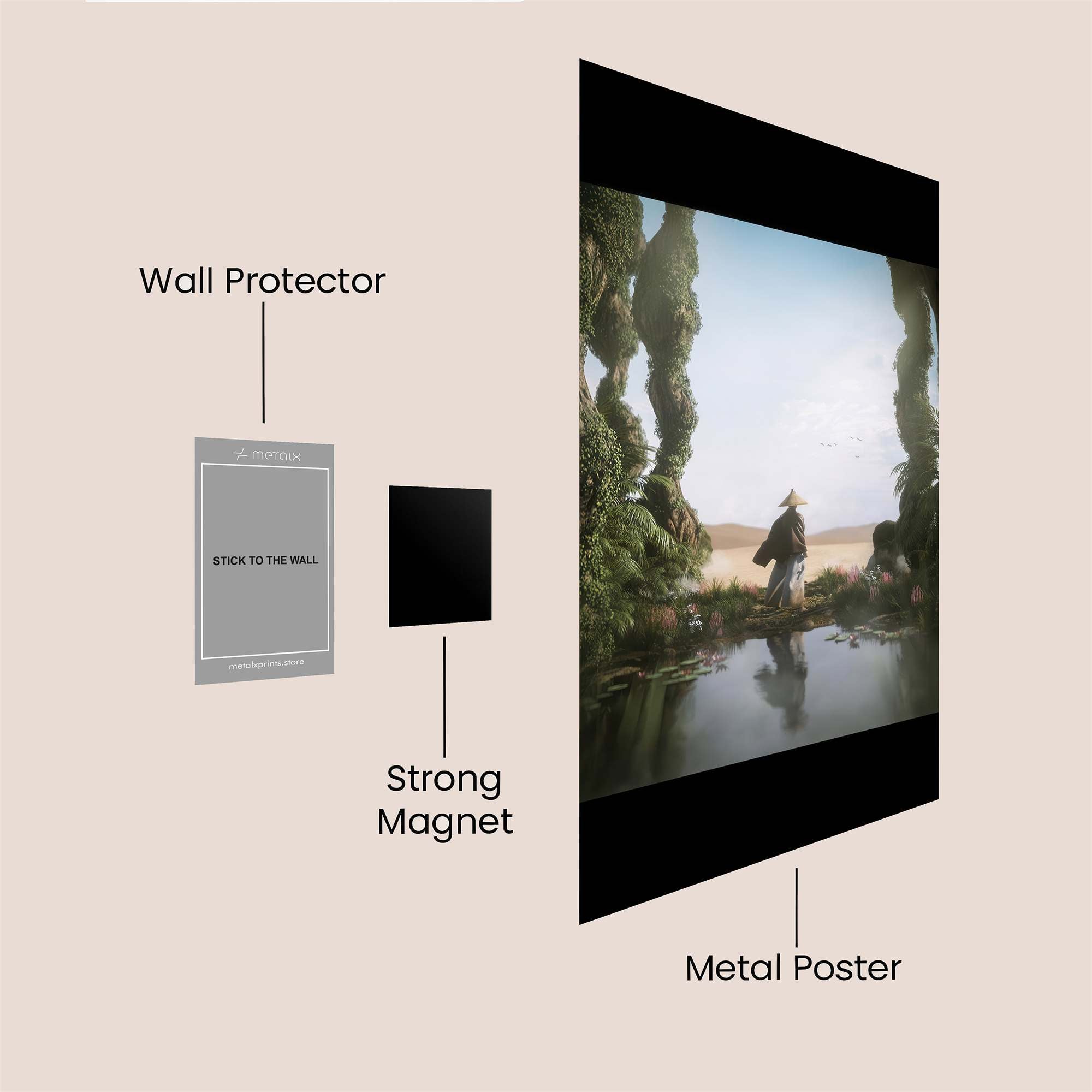 Neon Solitude Safe Wall Magnetic / M