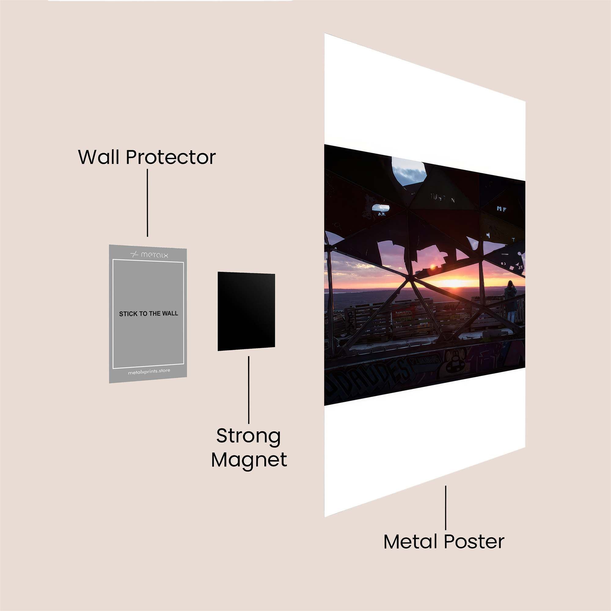 Neon Serenity Safe Wall Magnetic / M