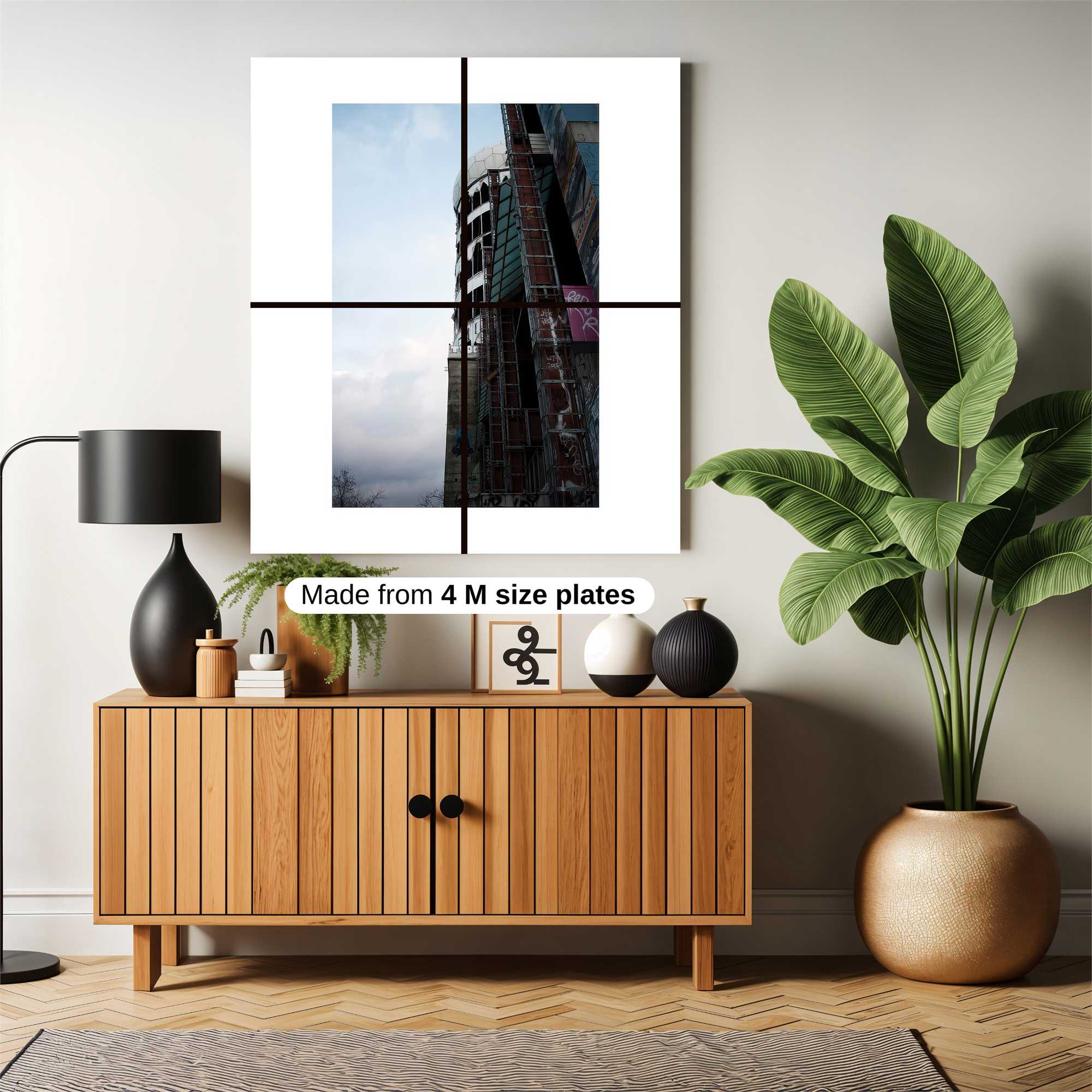 Cityscape Contemplation Safe Wall Magnetic / M