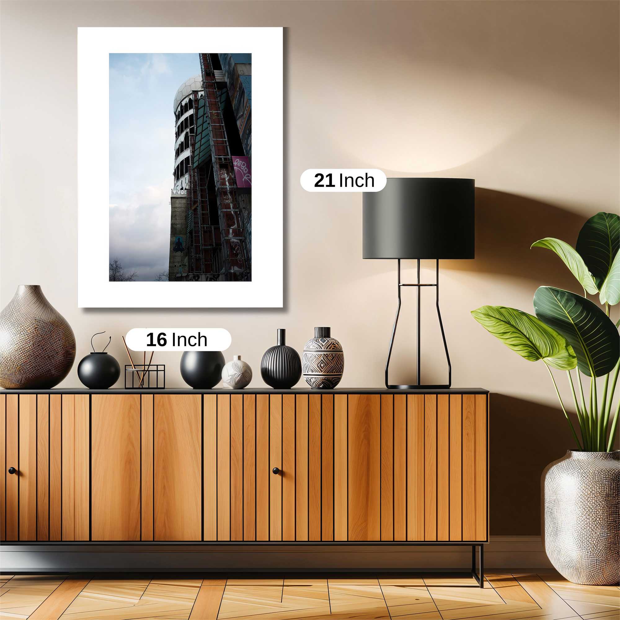 Cityscape Contemplation Safe Wall Magnetic / M