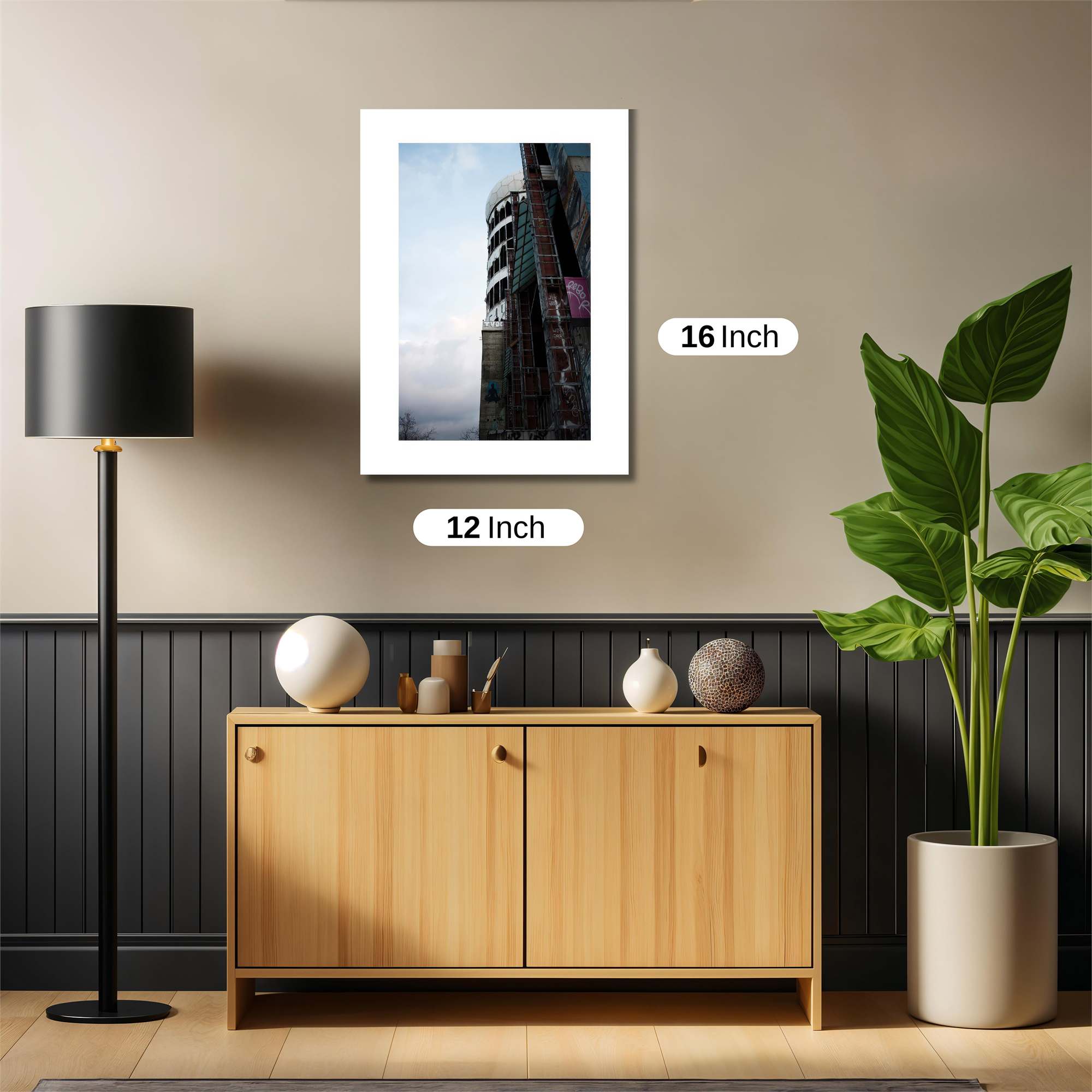 Cityscape Contemplation Safe Wall Magnetic / M