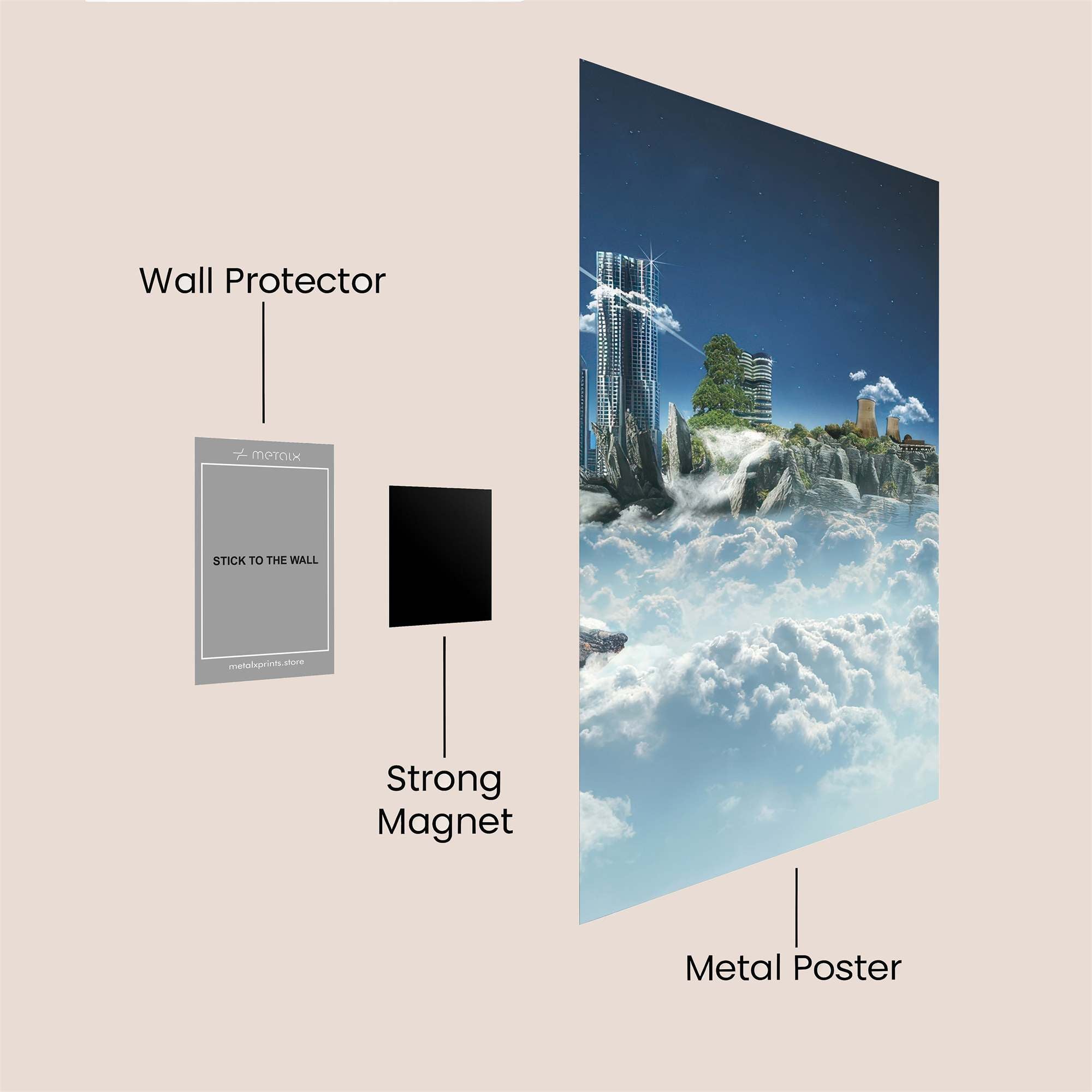 Neon Solitude Safe Wall Magnetic / M