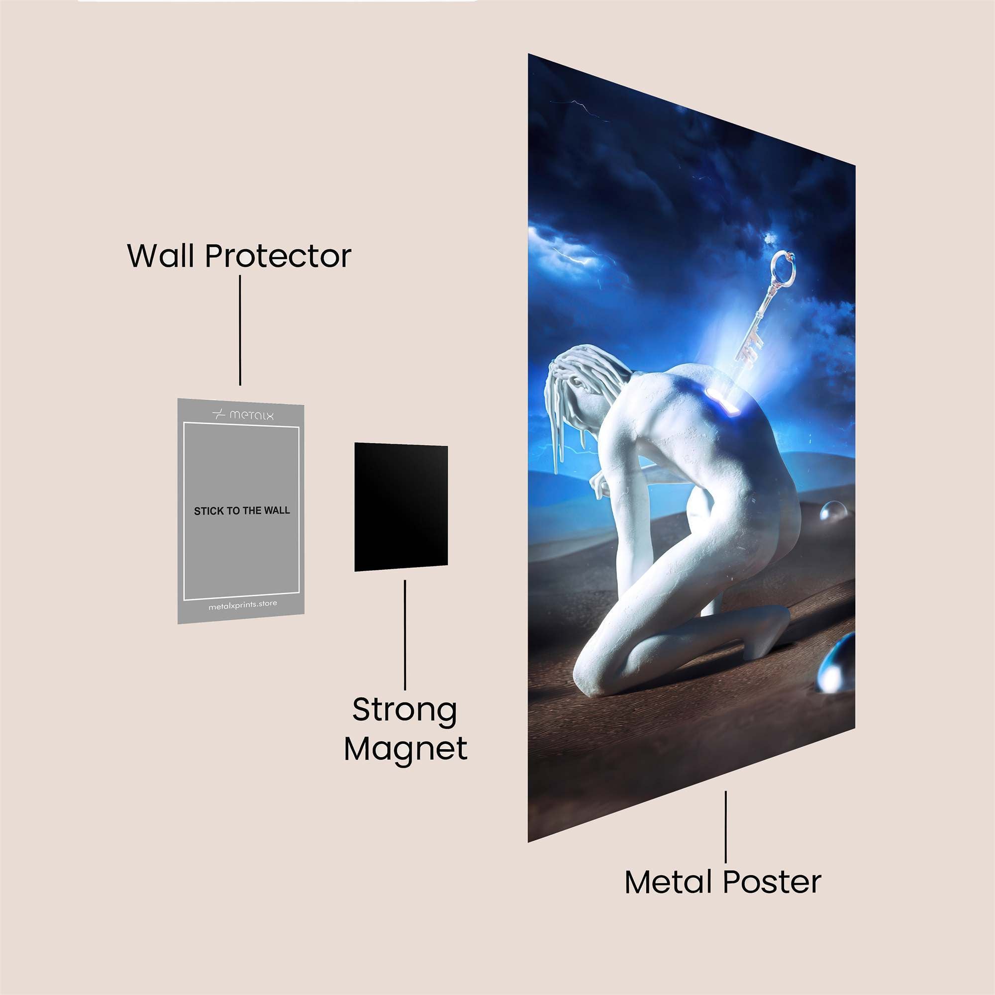 Neon Solitude Safe Wall Magnetic / M