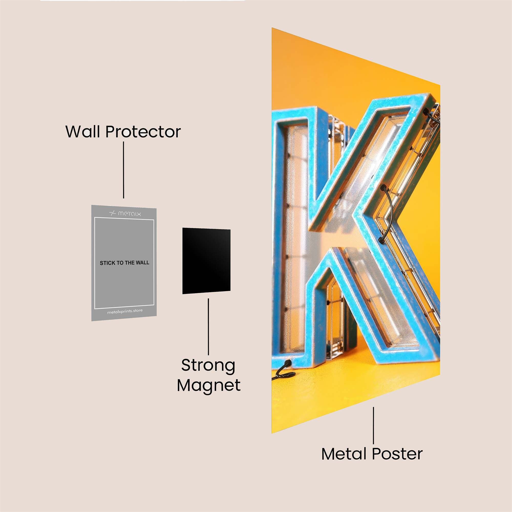 Neon Solitude Safe Wall Magnetic / M