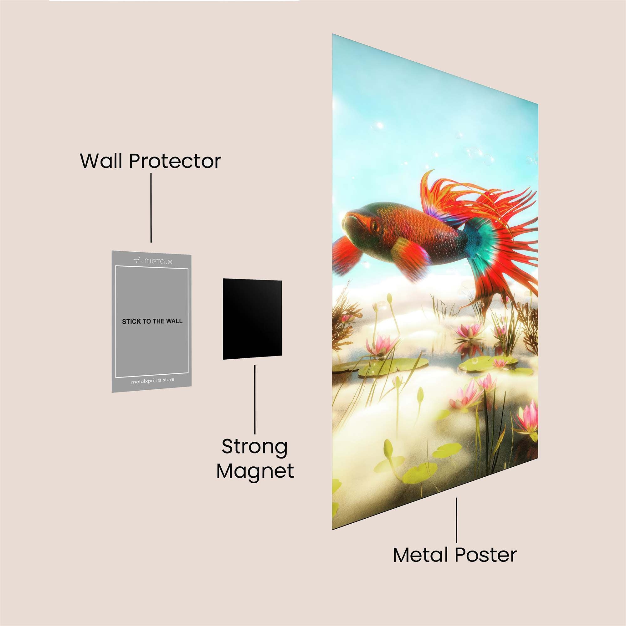 Floral Serenity Safe Wall Magnetic / M