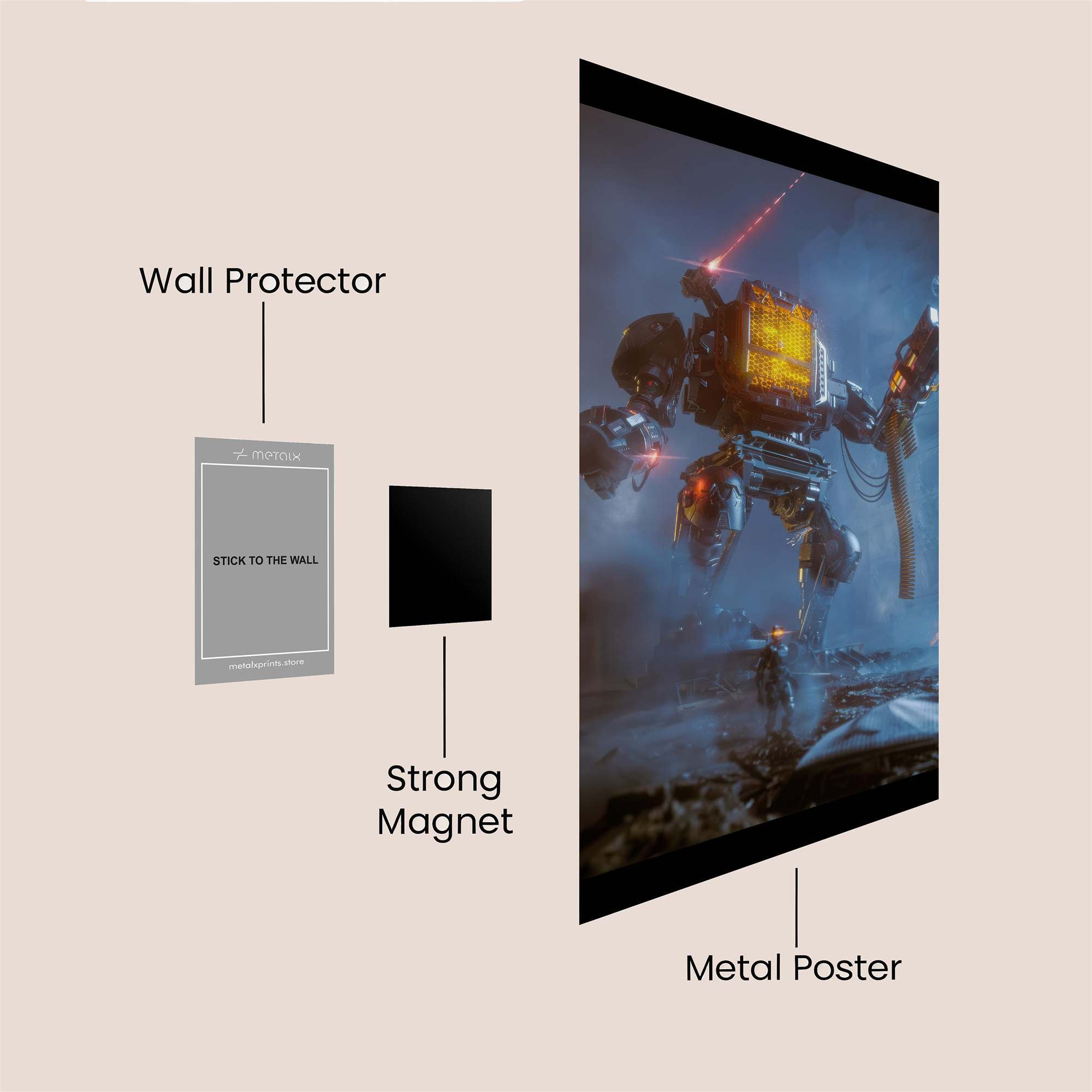 Raven Whimsy Safe Wall Magnetic / M