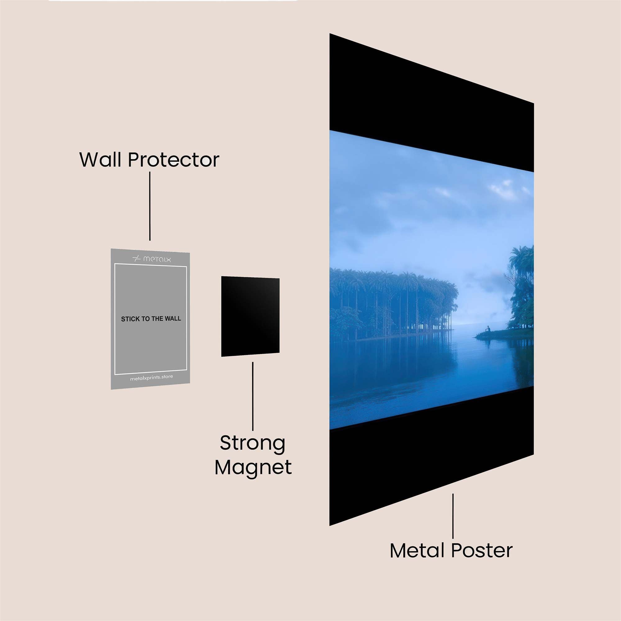 Sunset Serenity Safe Wall Magnetic / M
